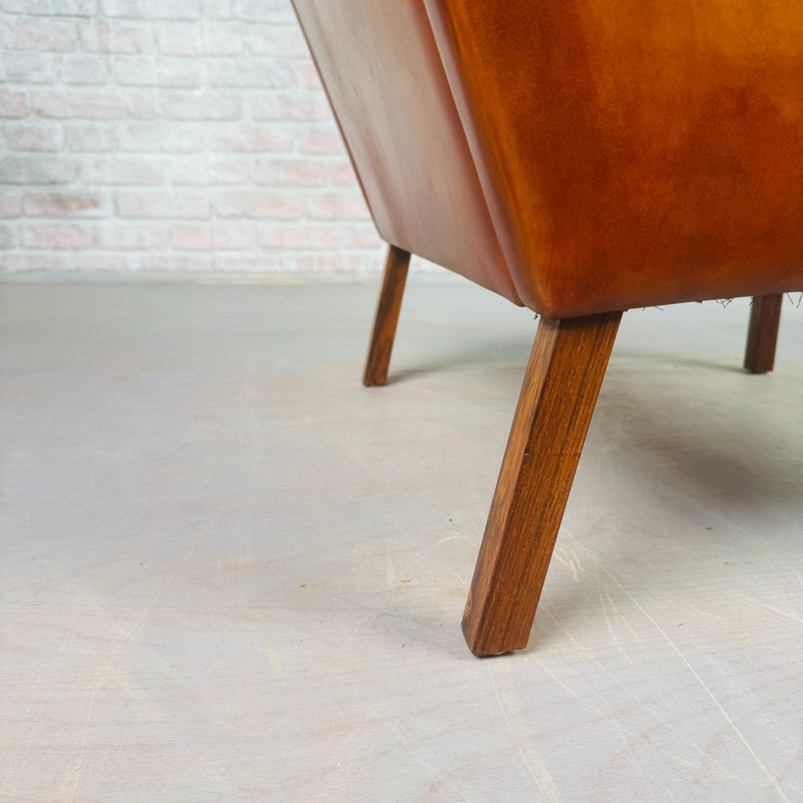 Vintage Danish 1970s Thams Kvalitet Tan Leather Chair
