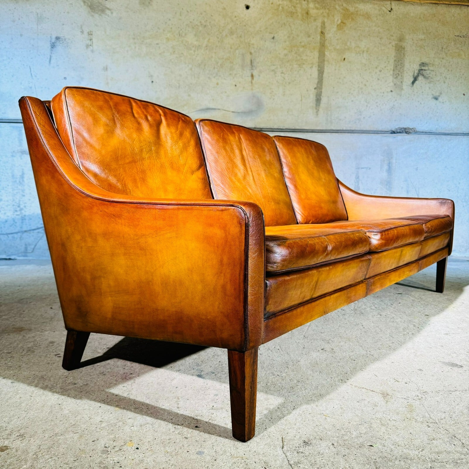 Vintage Arne Norell Leather Sofa (1970s) – Swedish Design Masterpiece