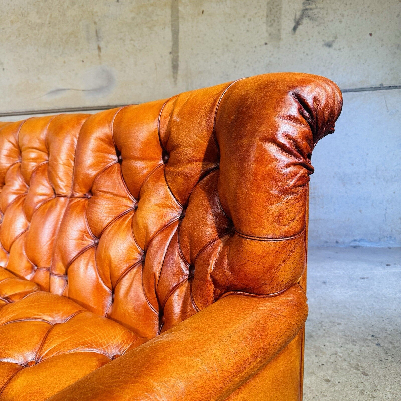 Exceptional Three-Seater “Jupiter Tan Leather Sofa by Arne Norell Sweden