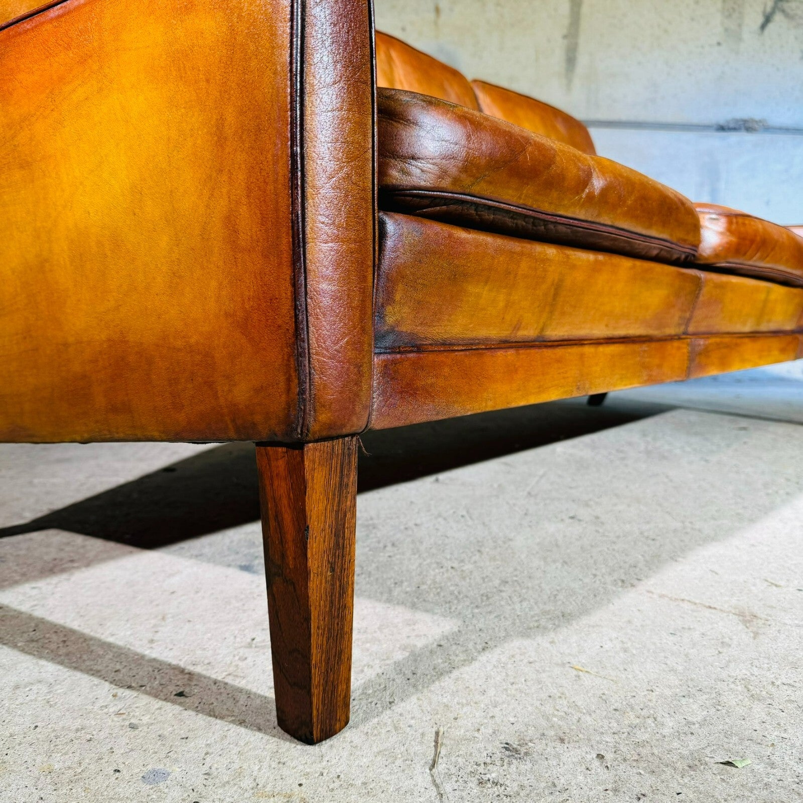 Vintage Arne Norell Leather Sofa (1970s) – Swedish Design Masterpiece