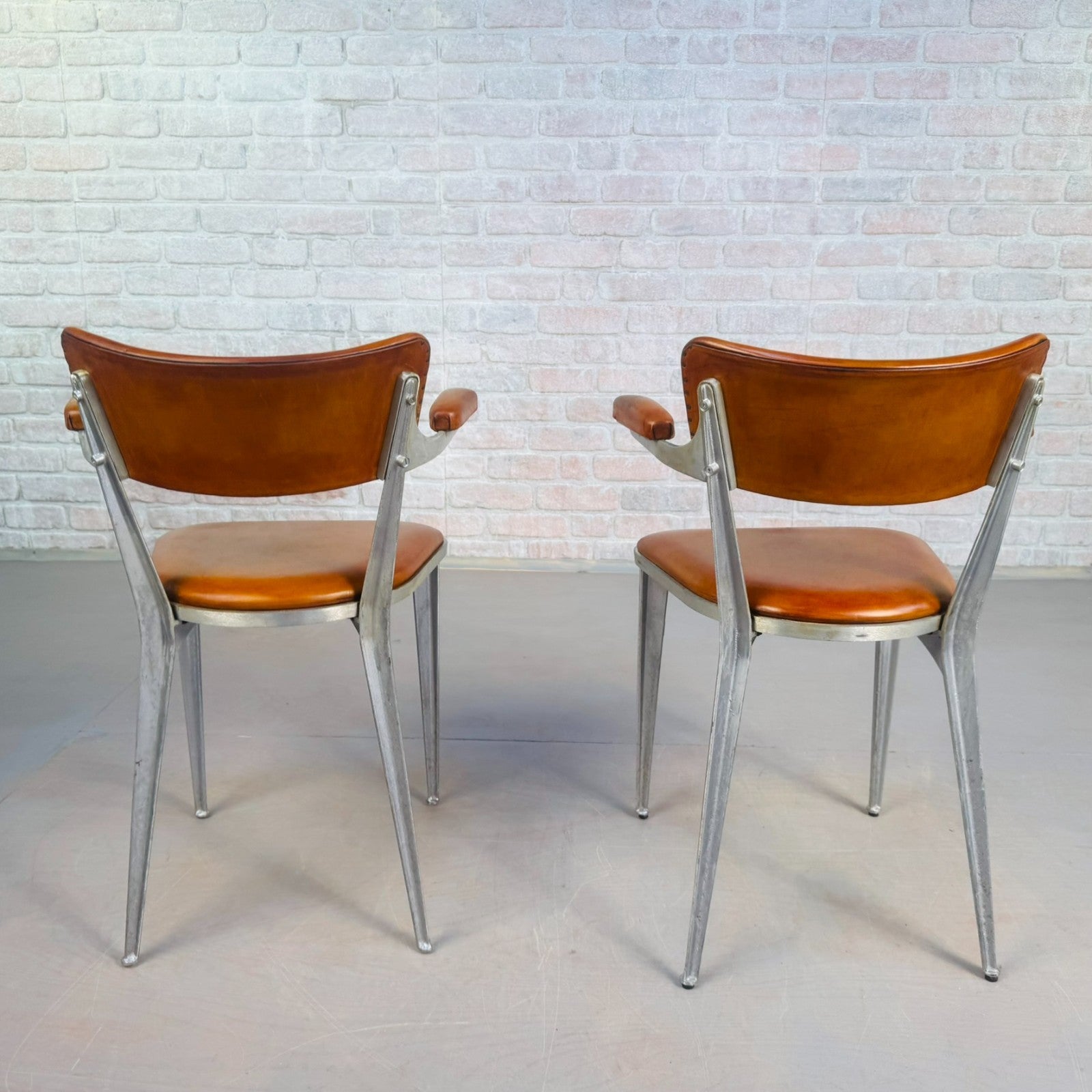 Set of 10 Ernest Race BA3 Dining Chairs – Tan Leather Mid-Century Modern Icons
