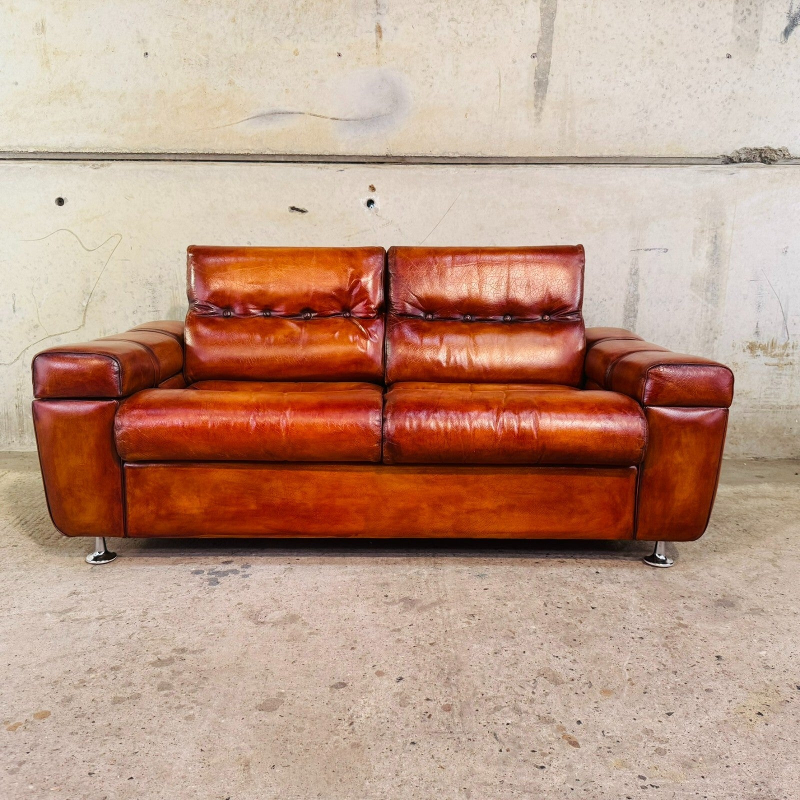 Beautiful Vintage Svend Skipper Danish Tan Leather Suite