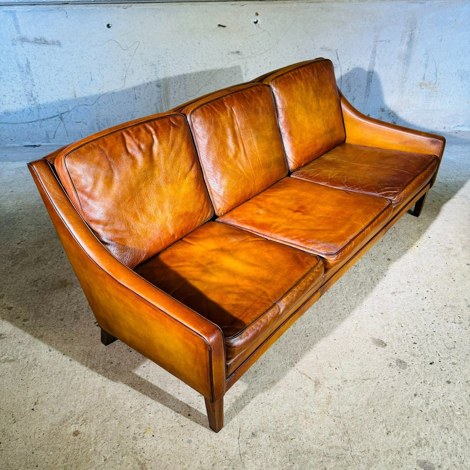 Vintage Arne Norell Leather Sofa (1970s) – Swedish Design Masterpiece