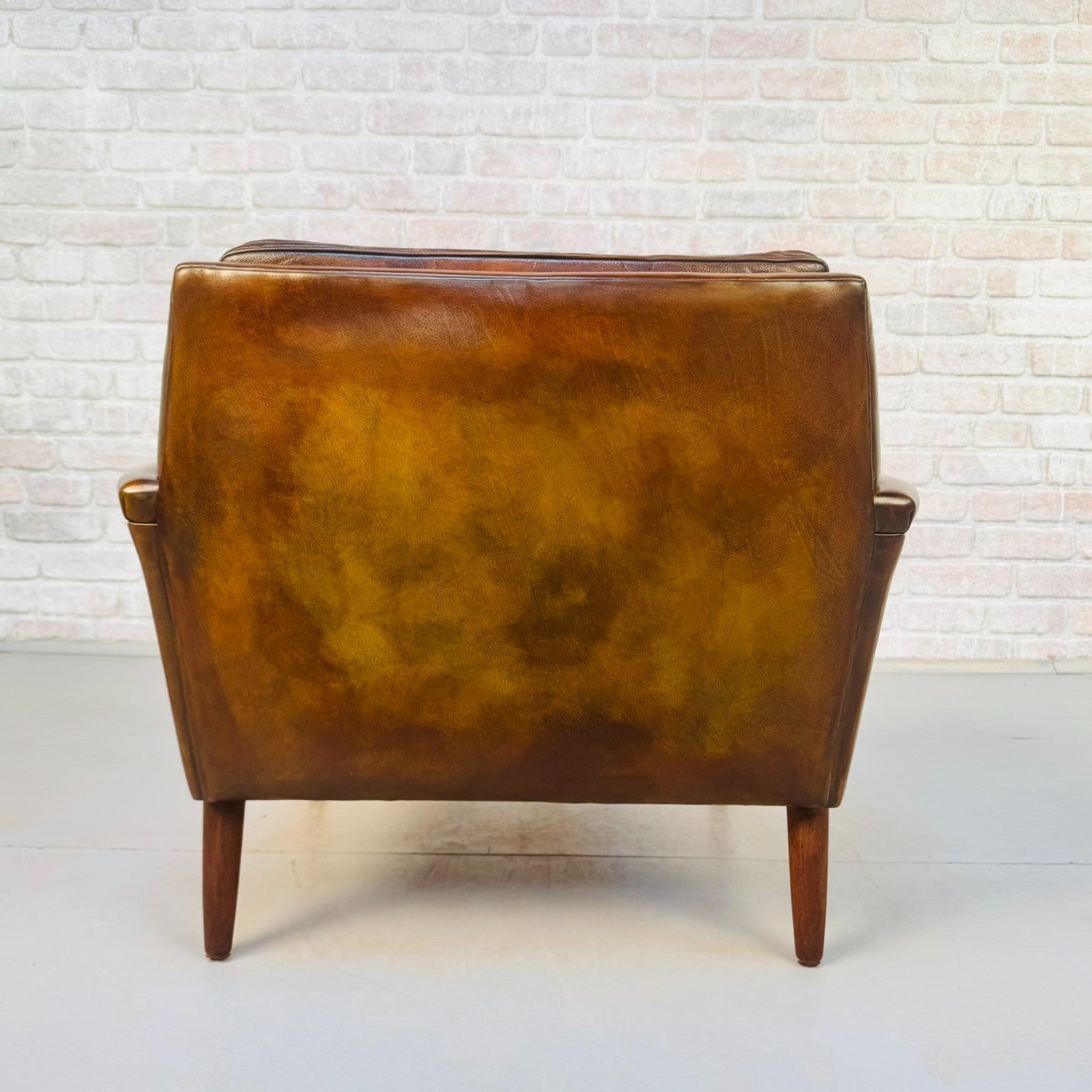 Vintage 1960s George Thams Danish Armchair | Hand Dyed Tan Leather