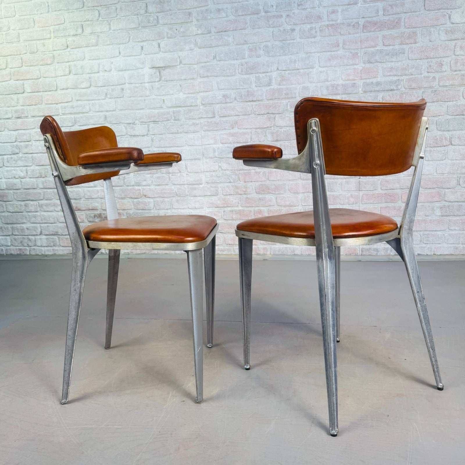 Set of 10 Ernest Race BA3 Dining Chairs – Tan Leather Mid-Century Modern Icons