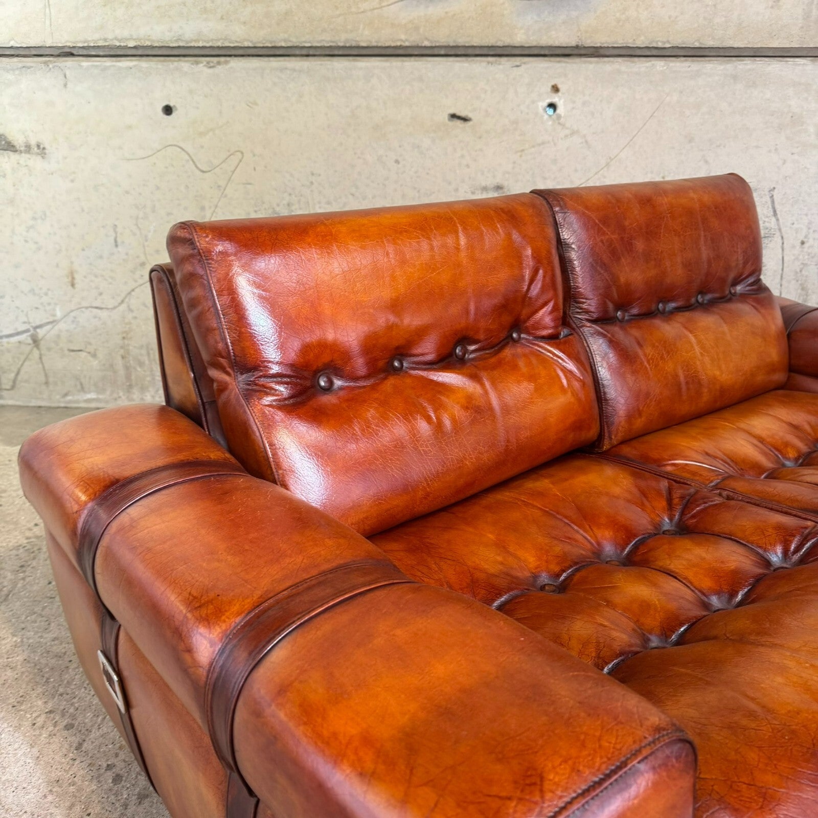 Beautiful Vintage Svend Skipper Danish Tan Leather Suite