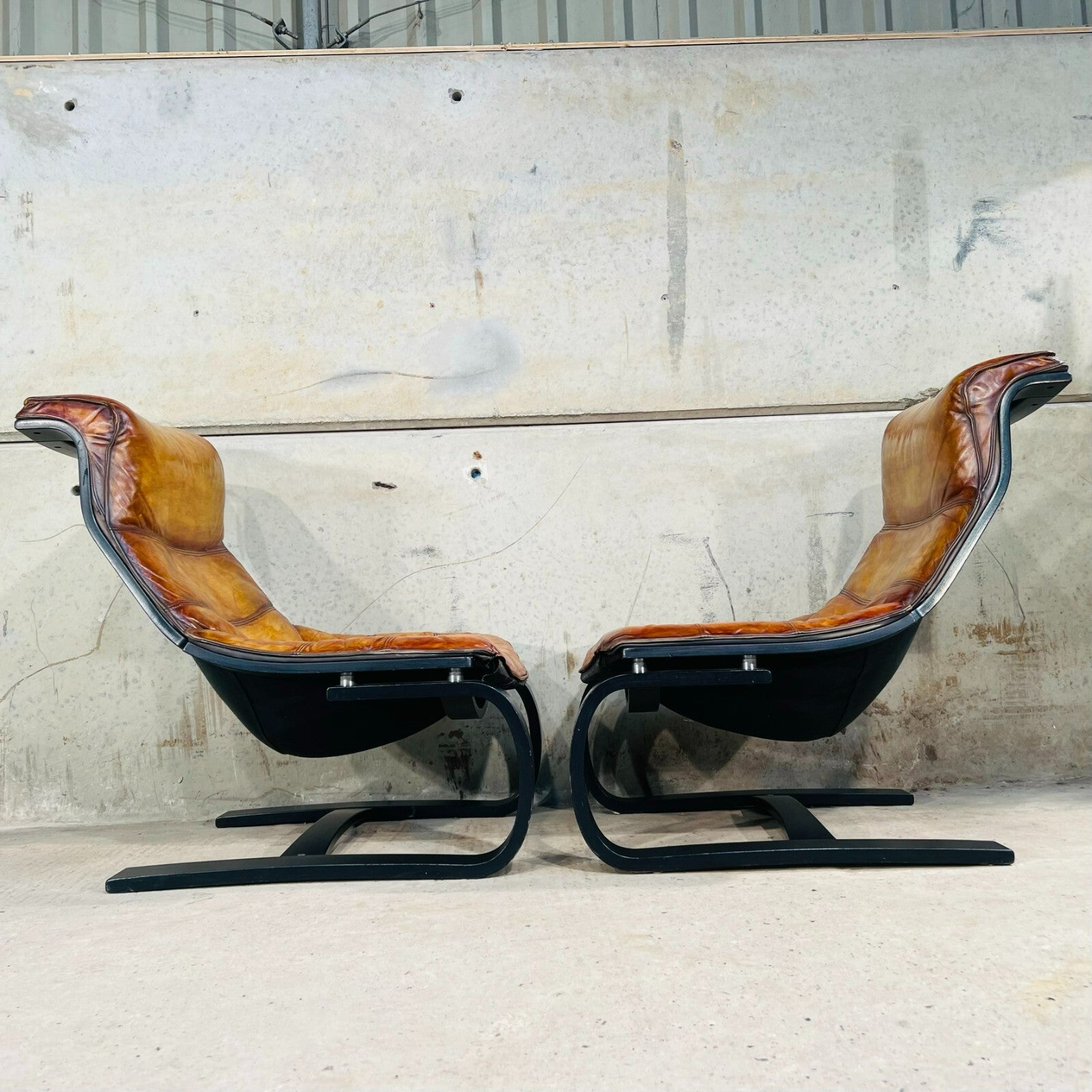 A Rare Pair of Vintage 1970s Swedish Design Nelo Chairs by Ake Fribyter