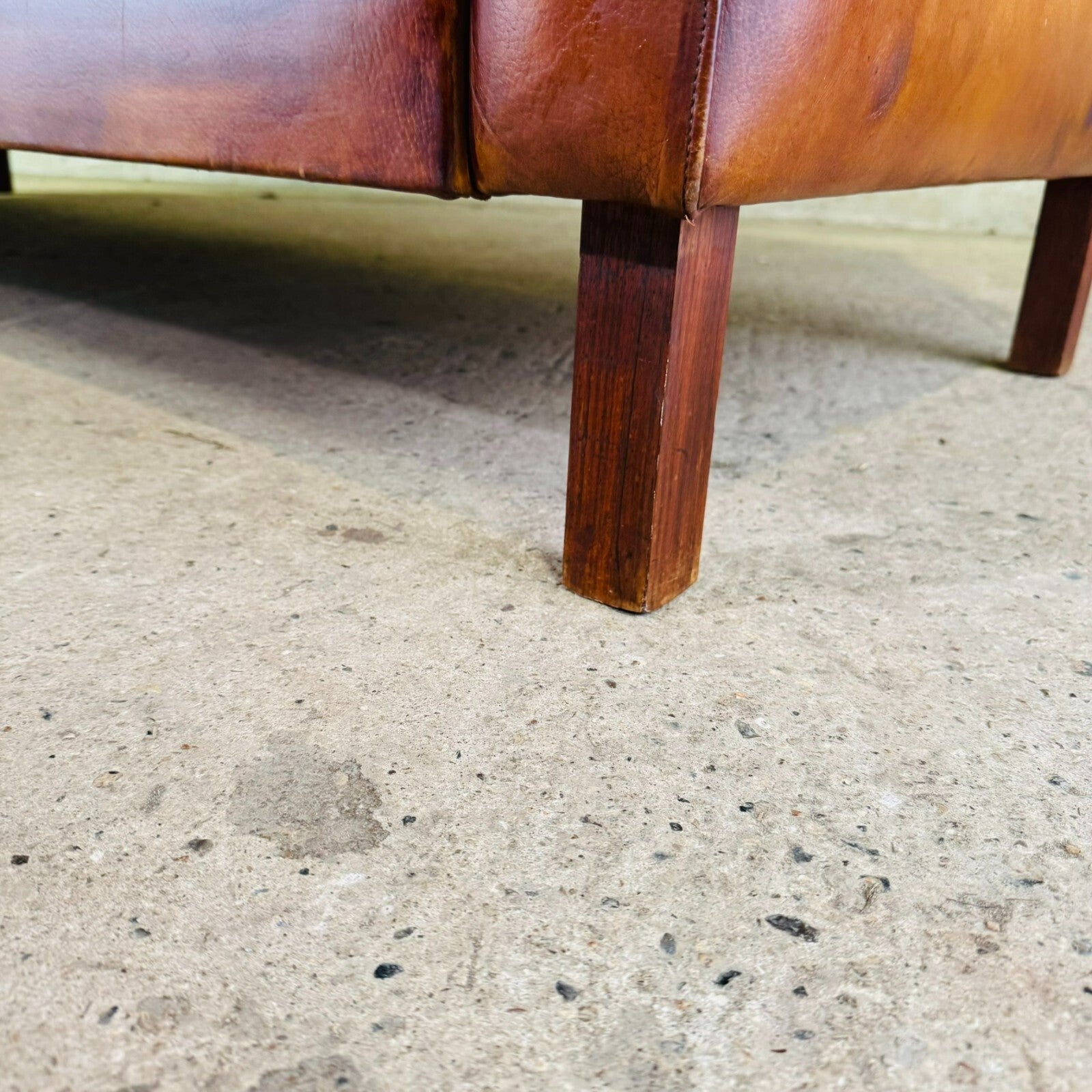 Stunning 1970s Danish George Thams Three-Seater Tan Leather Sofa