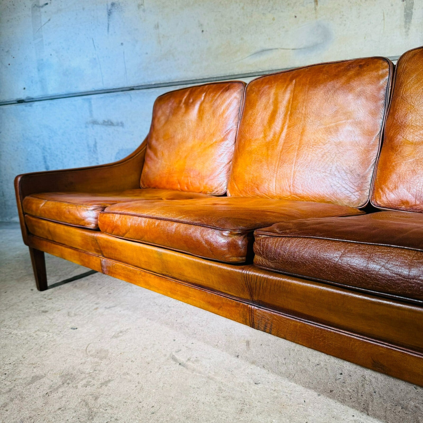 Vintage Arne Norell Leather Sofa (1970s) – Swedish Design Masterpiece