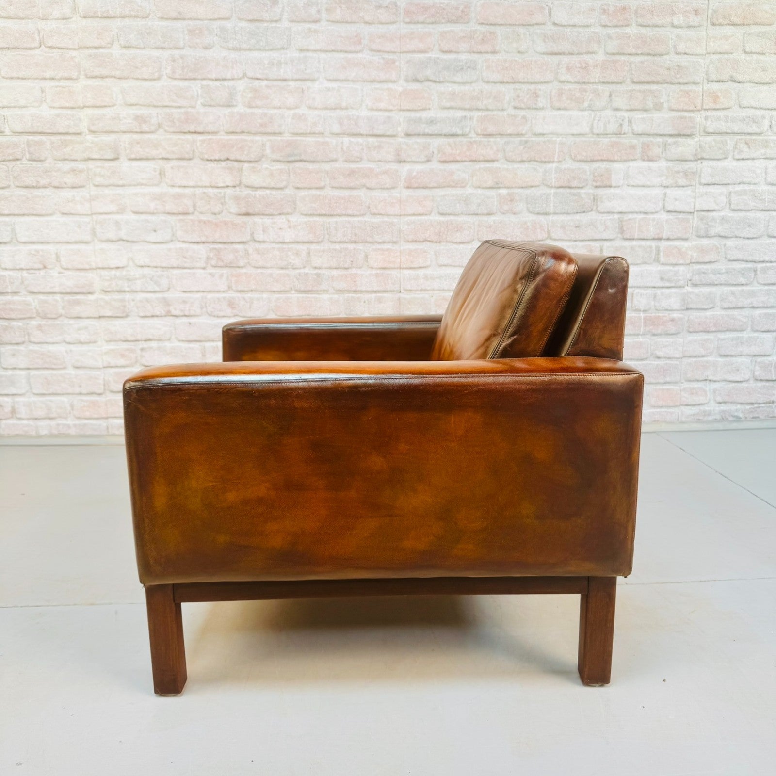 1960s Georg Thams Danish Tan Leather Armchair