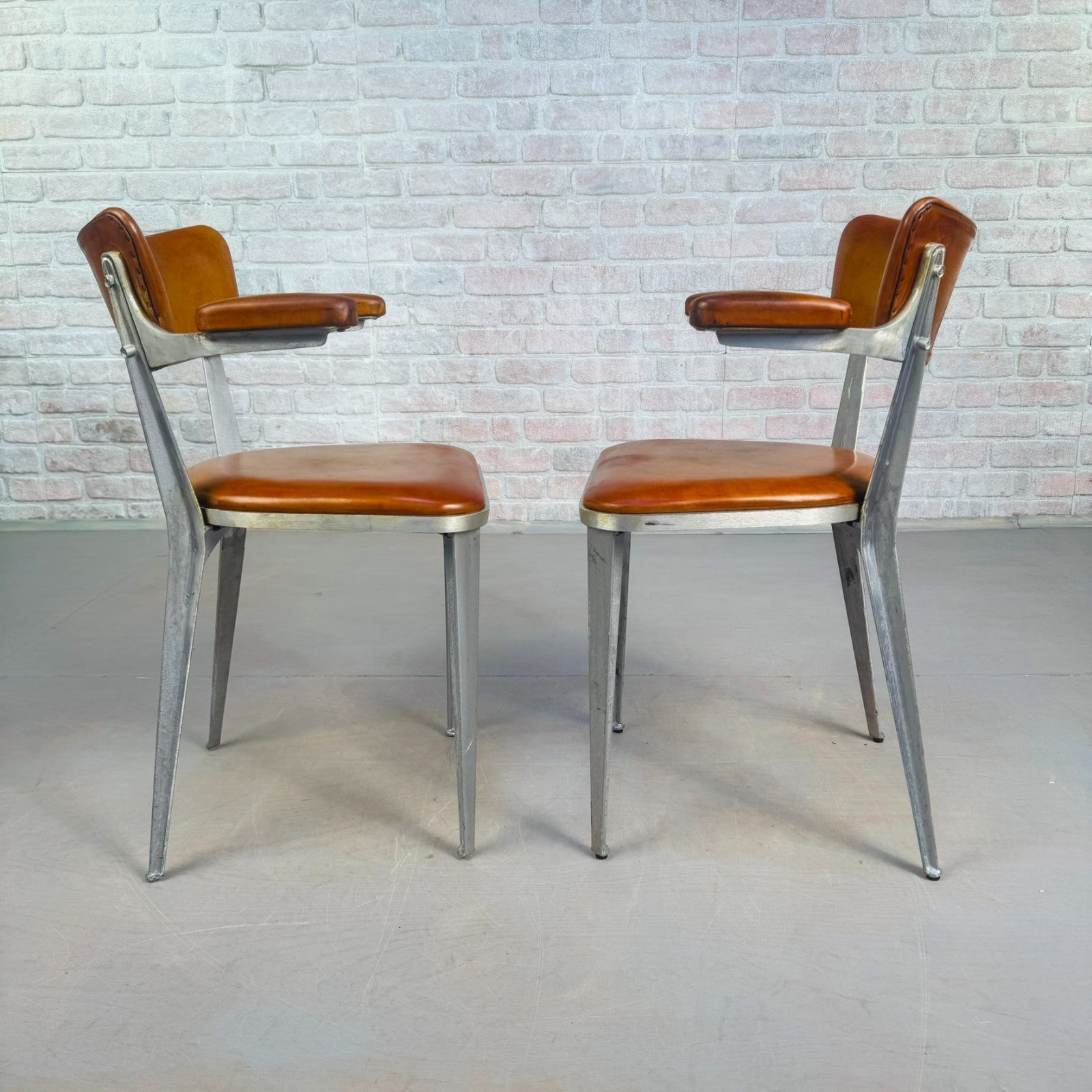 Set of 10 Ernest Race BA3 Dining Chairs – Tan Leather Mid-Century Modern Icons