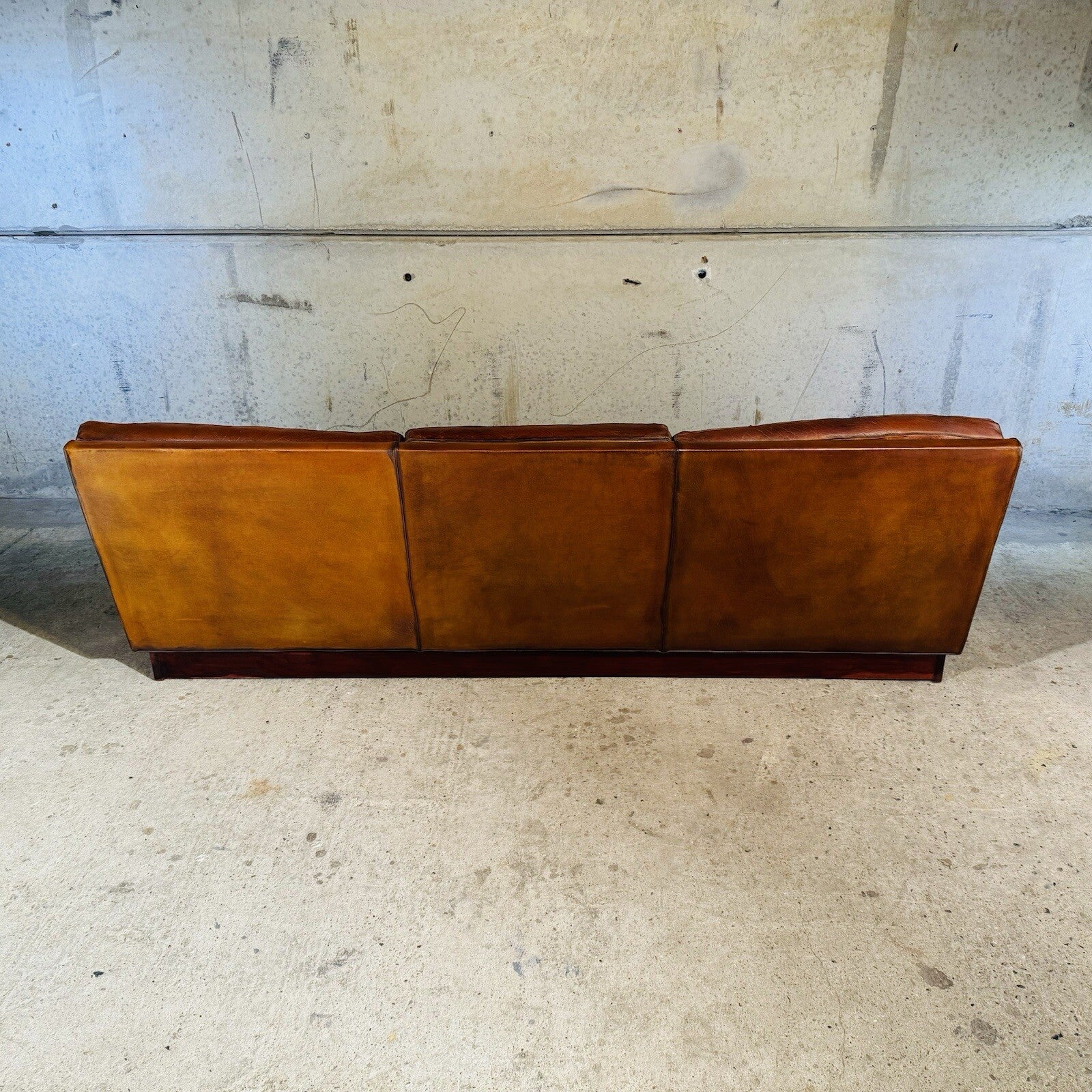 Vintage 1970s "Mexico" Sofa by Arne Norell Three-Seater Tan Leather
