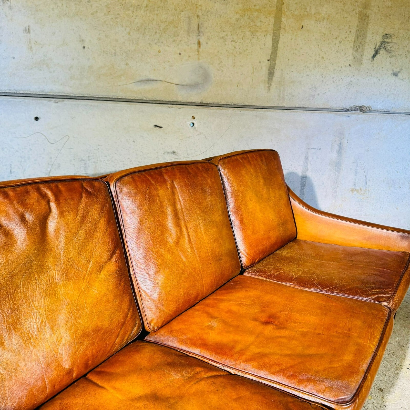 Vintage Arne Norell Leather Sofa (1970s) – Swedish Design Masterpiece