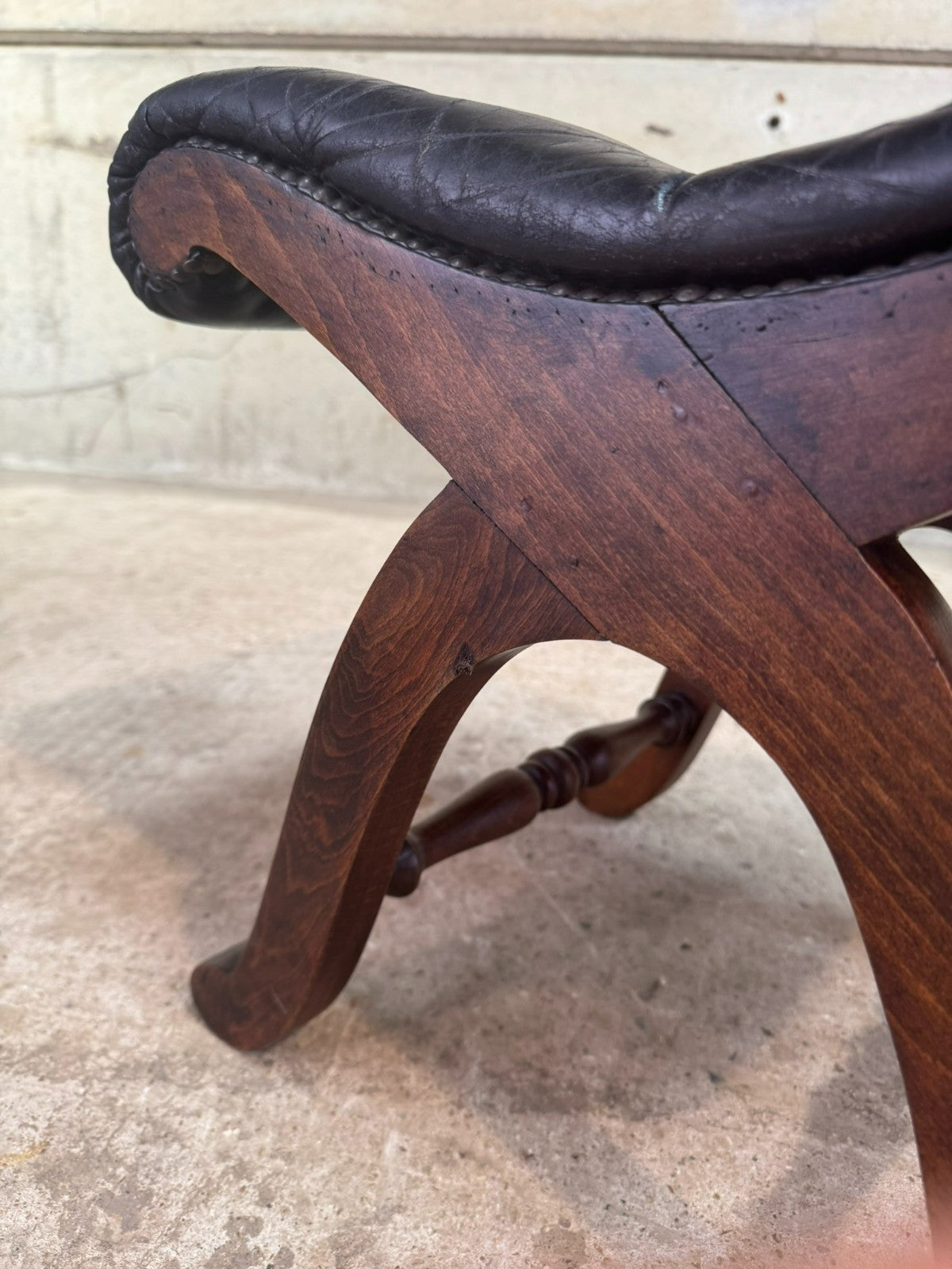 Pair of 1940s Spanish Slipper Chairs with Footstool – Pierre Lottier for Valenti