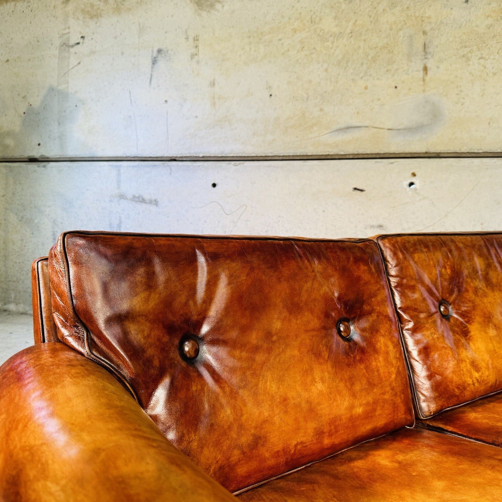 Vintage 1970s Danish Svend Skippers Leather Sofa Two-Seater and Chair Set #A242