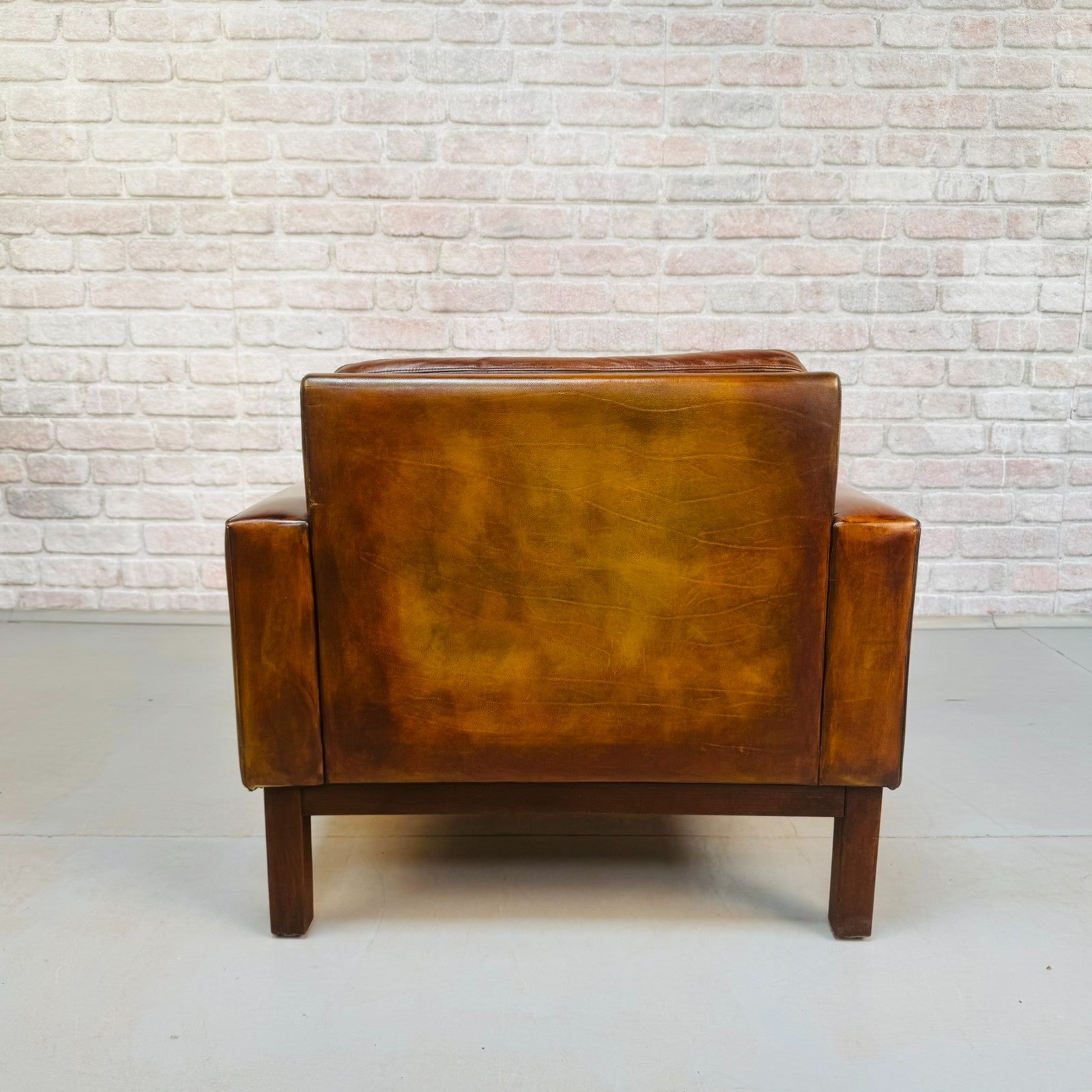 1960s Georg Thams Danish Tan Leather Armchair