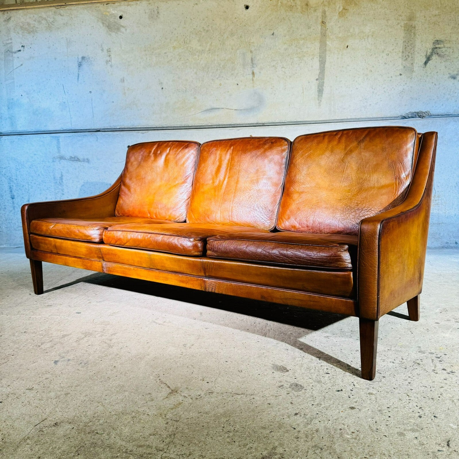 Vintage Arne Norell Leather Sofa (1970s) – Swedish Design Masterpiece