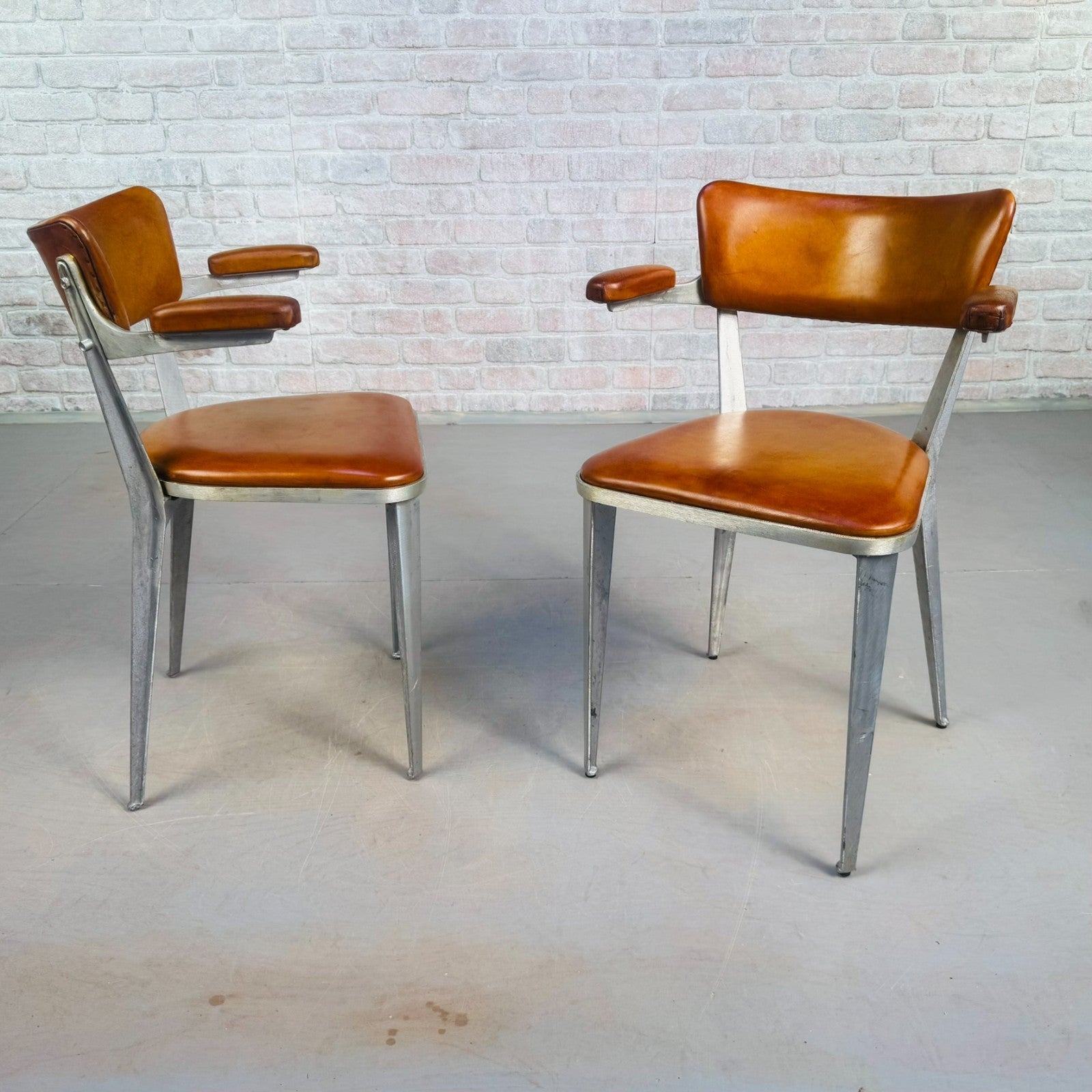 Set of 10 Ernest Race BA3 Dining Chairs – Tan Leather Mid-Century Modern Icons