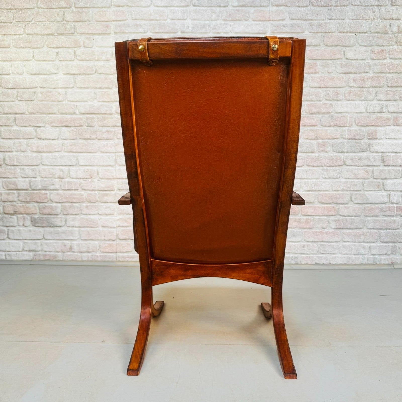 Vintage Danish Mogens Hansen Tan Leather Easy Chair & Footstool