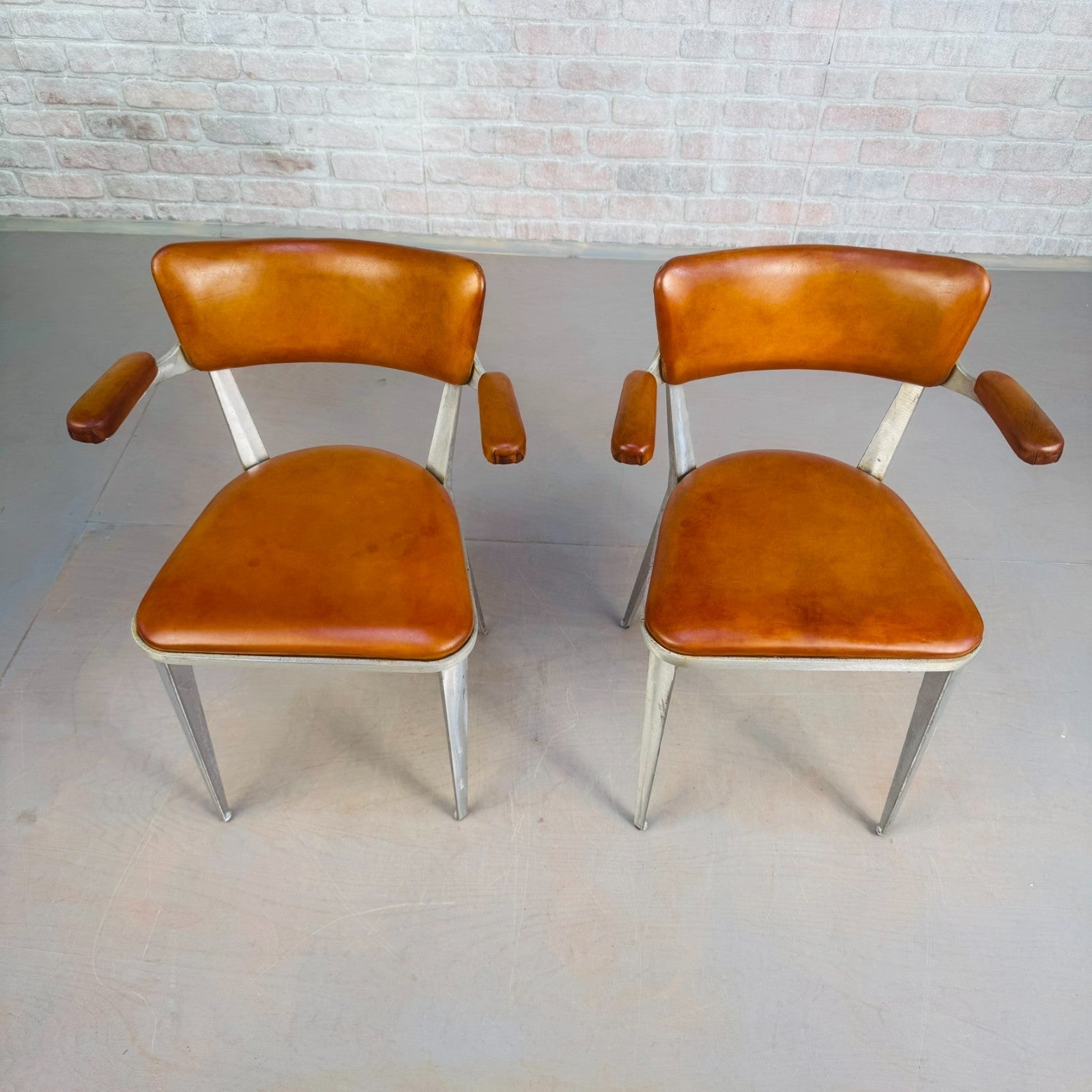 Set of 10 Ernest Race BA3 Dining Chairs – Tan Leather Mid-Century Modern Icons