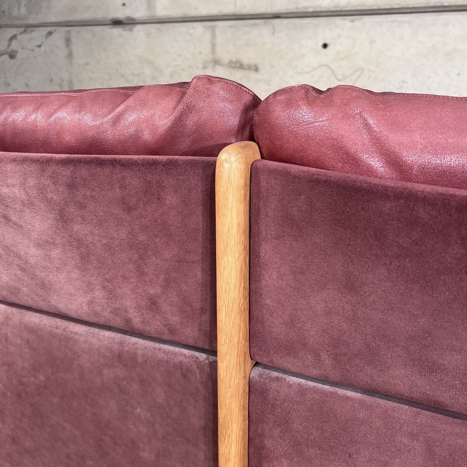 A Superb 1970s De Sede  two-seater Mauve leather sofa