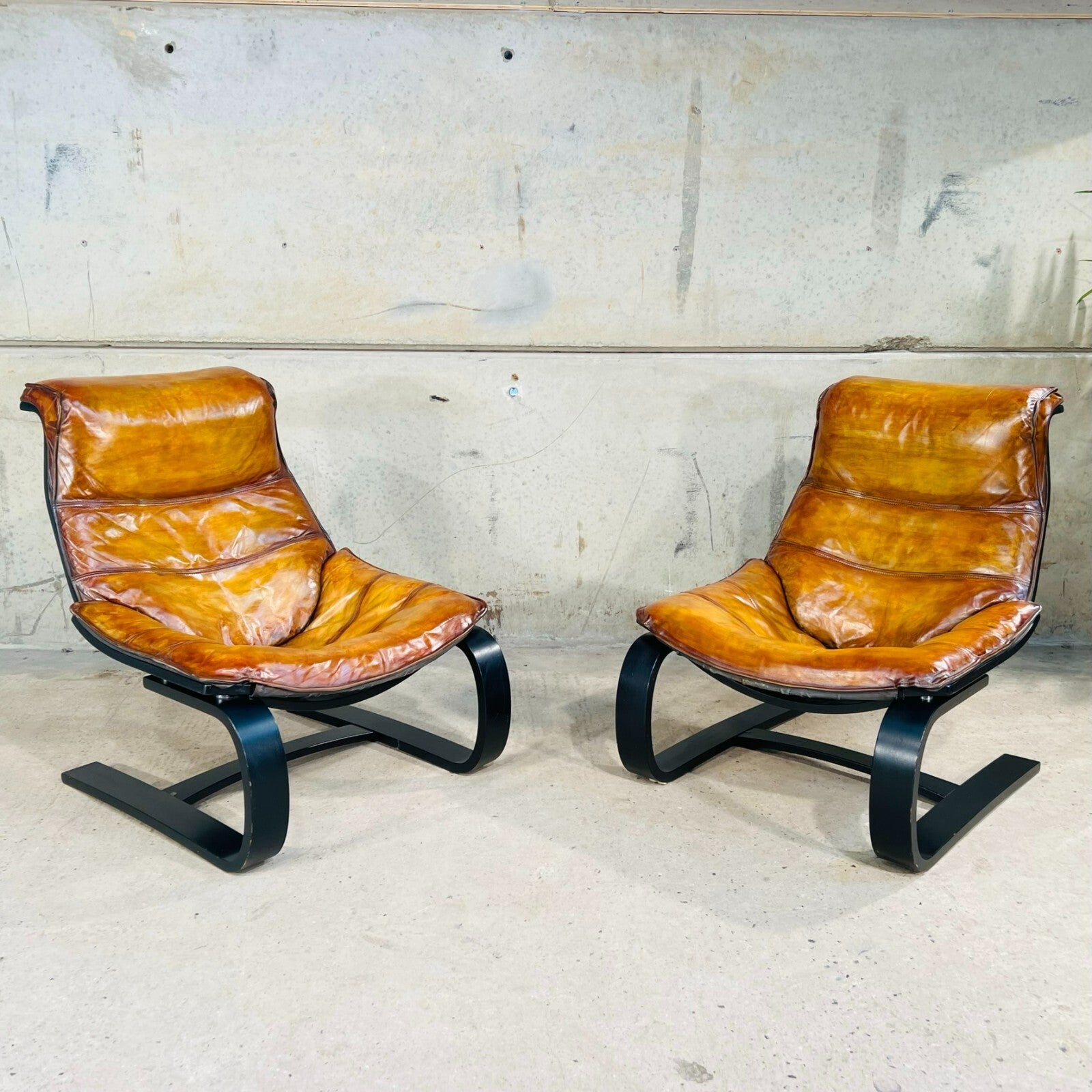 A Rare Pair of Vintage 1970s Swedish Design Nelo Chairs by Ake Fribyter