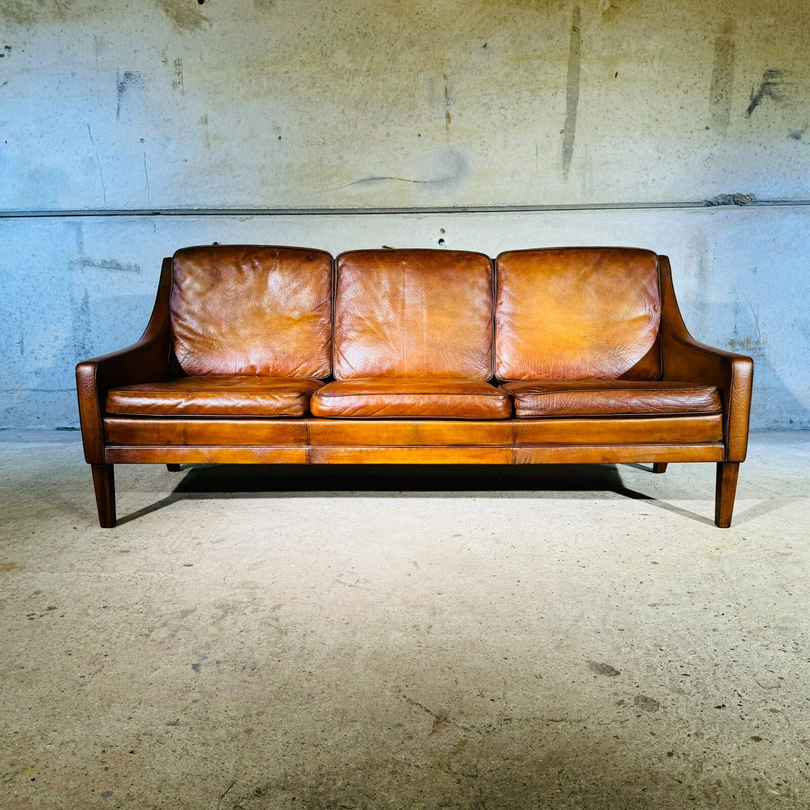Vintage Arne Norell Leather Sofa (1970s) – Swedish Design Masterpiece