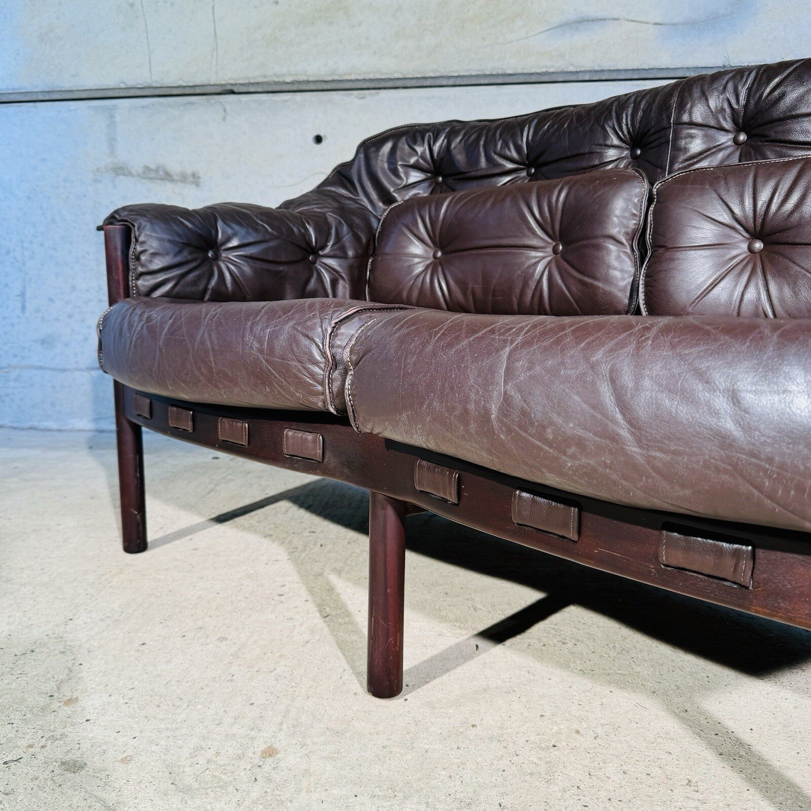 Arne Norrell Sofa Suite for Coja - Two-Seater + Three-Seater Brown Leather