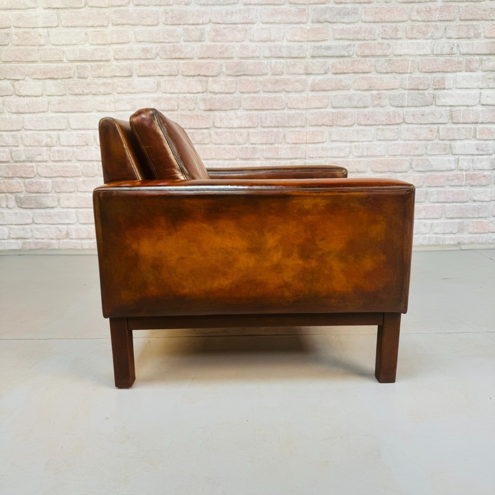 1960s Georg Thams Danish Tan Leather Armchair