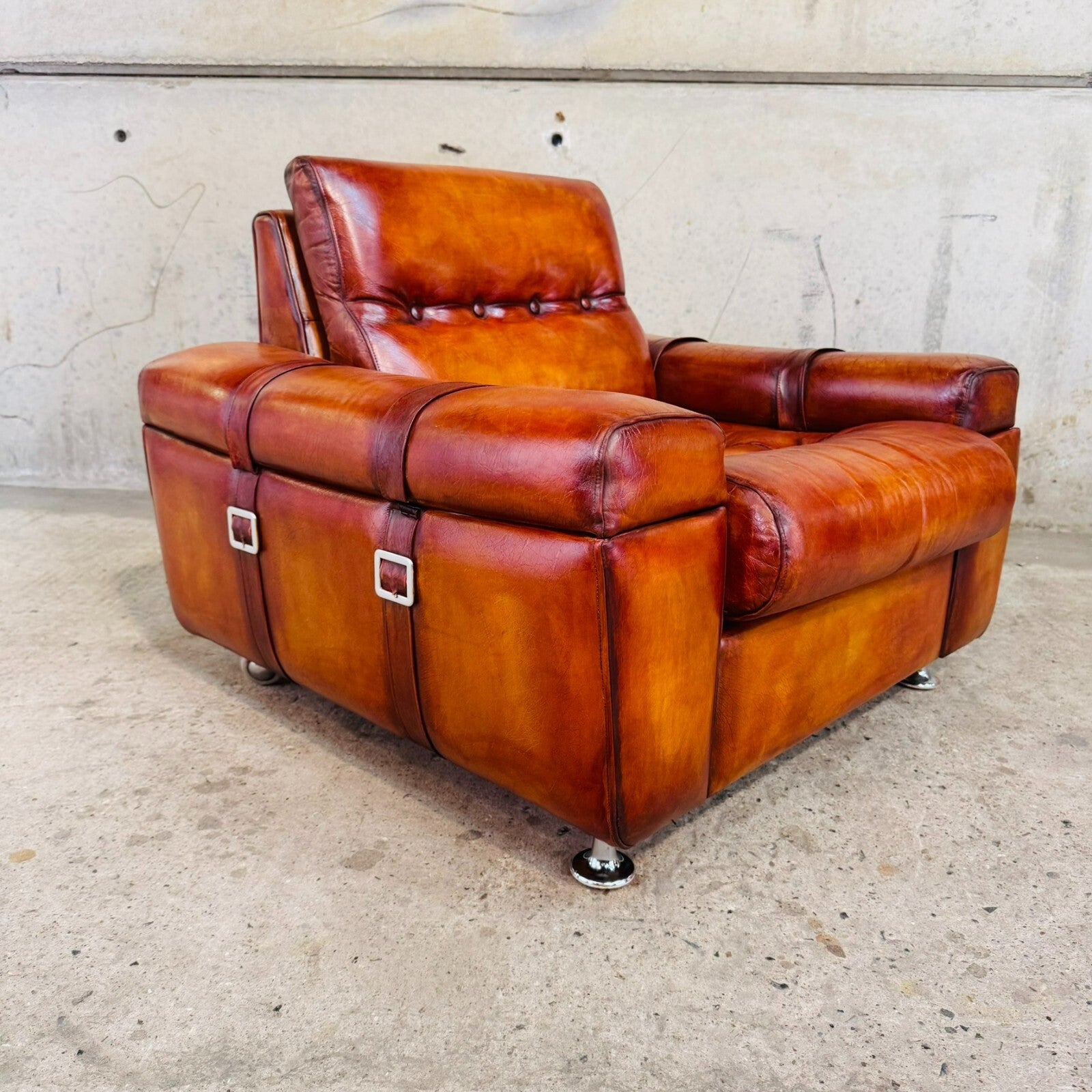 Beautiful Vintage Svend Skipper Danish Tan Leather Suite