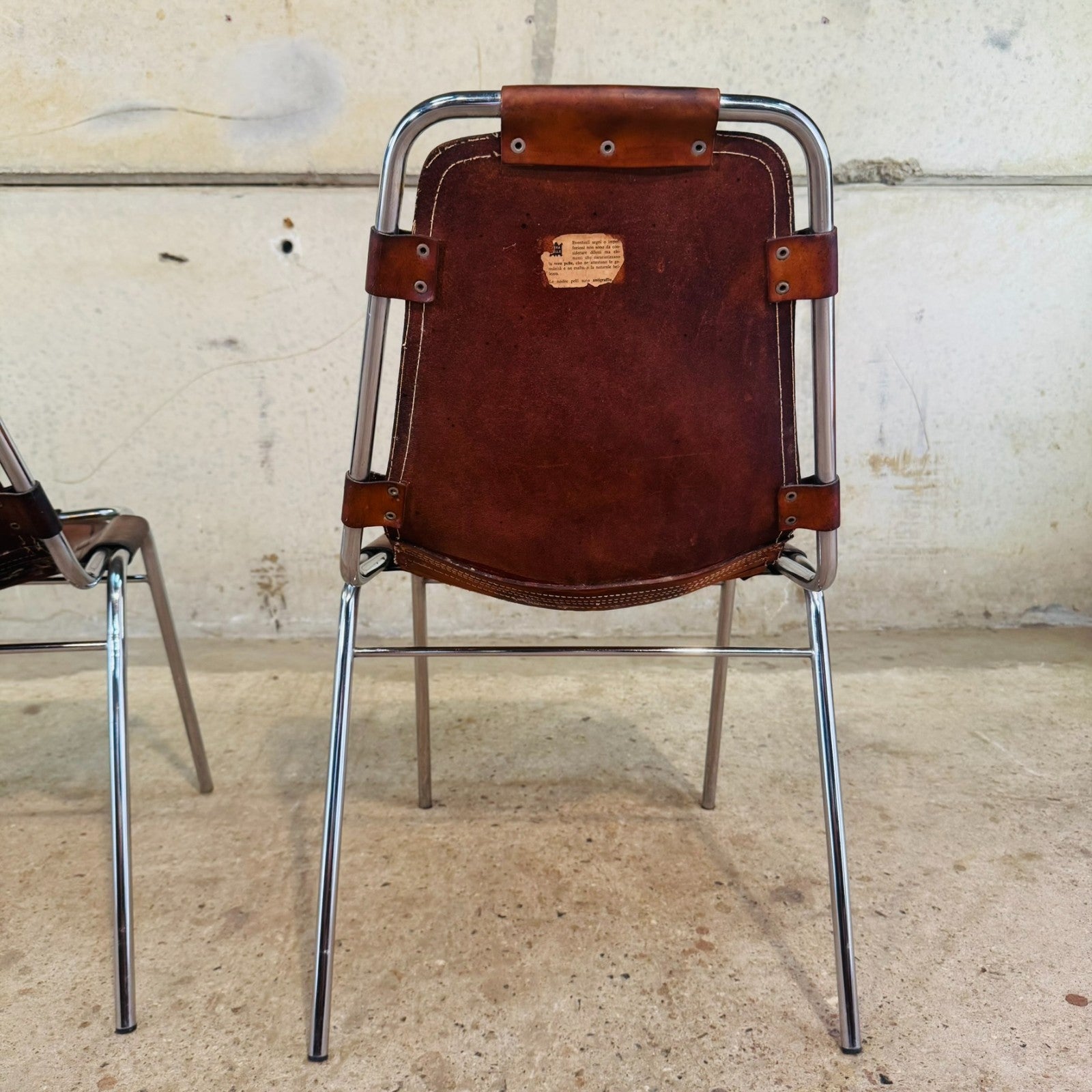 4 Les Arcs Chair – Tan Leather Iconic 1960s Design by Charlotte Perriand