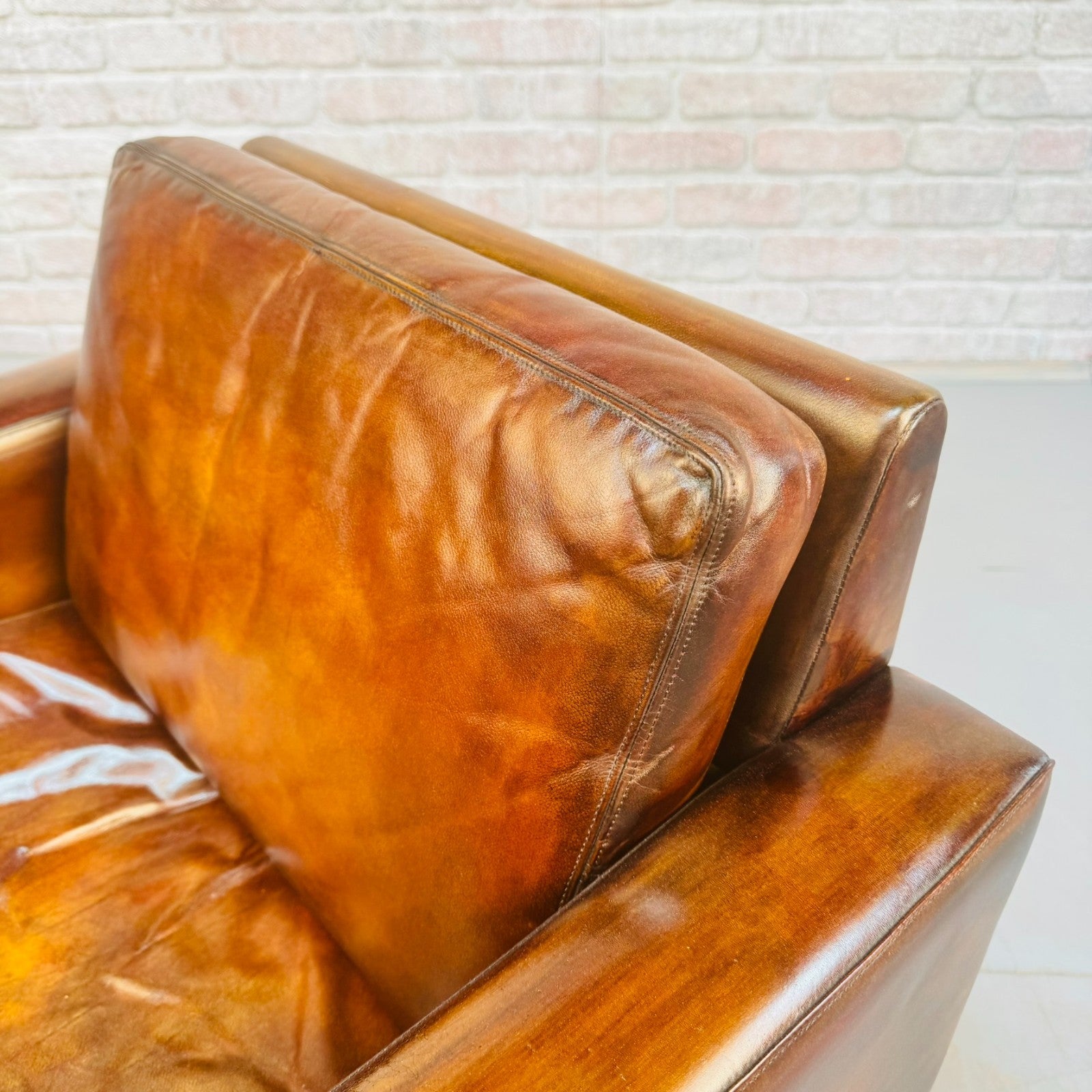 1960s Georg Thams Danish Tan Leather Armchair