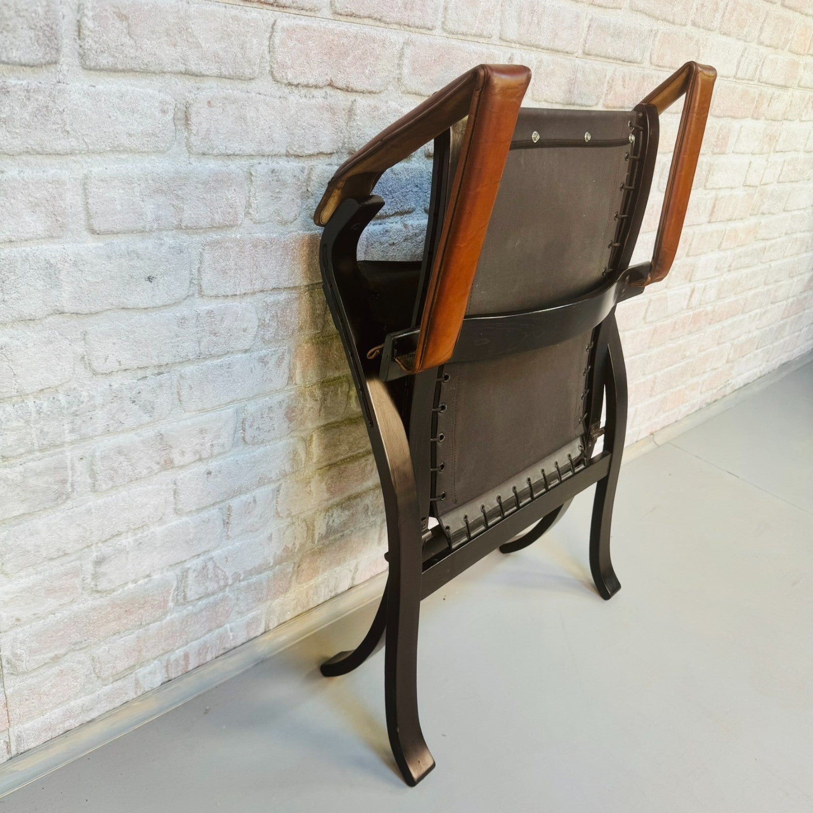 Vintage 1960s Ingmar Relling Flex for Westnofa Lounge  Tan Leather Chair Norway