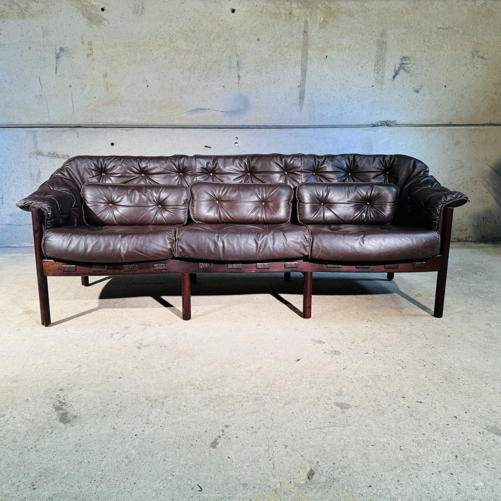 Arne Norrell Sofa Suite for Coja - Two-Seater + Three-Seater Brown Leather