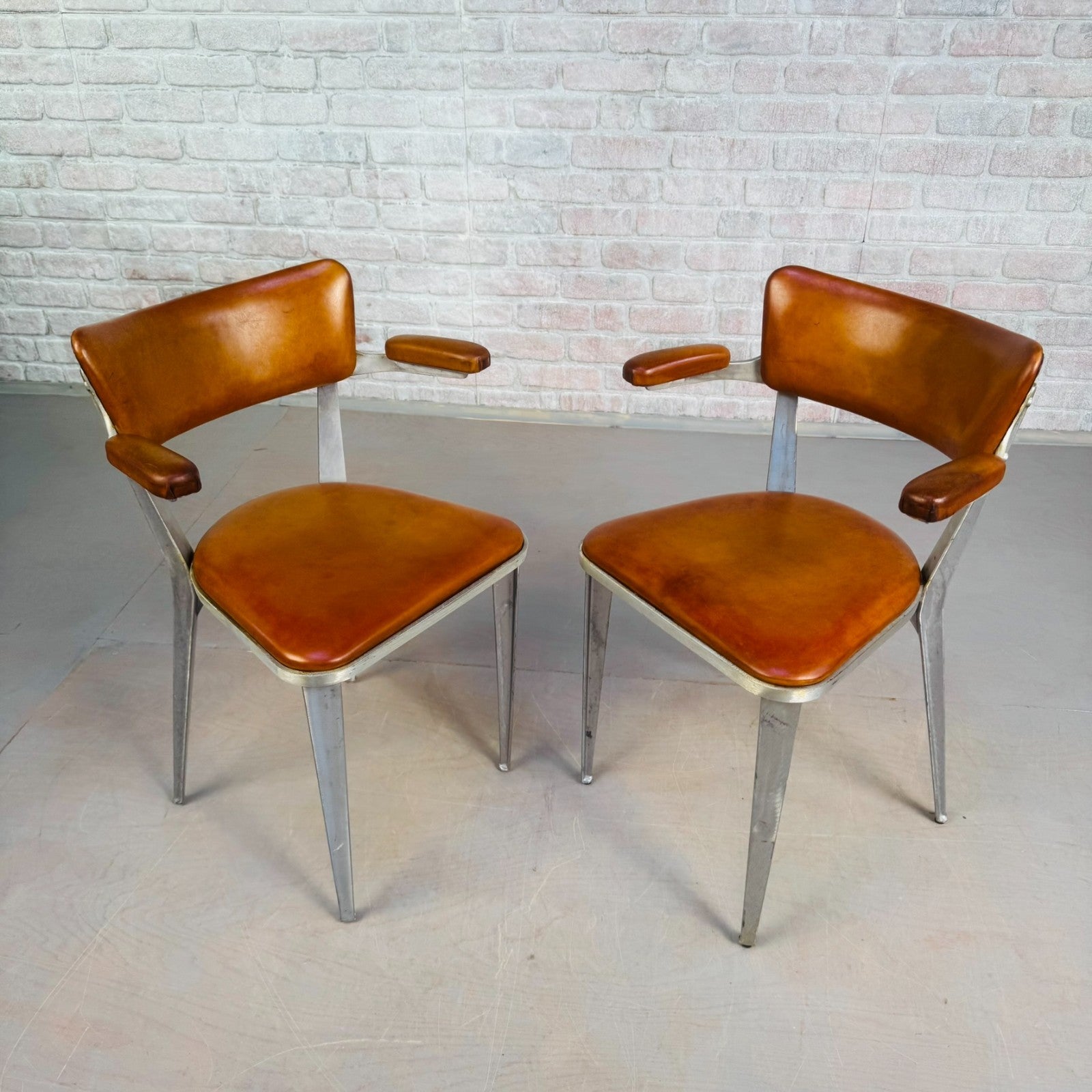 Set of 10 Ernest Race BA3 Dining Chairs – Tan Leather Mid-Century Modern Icons