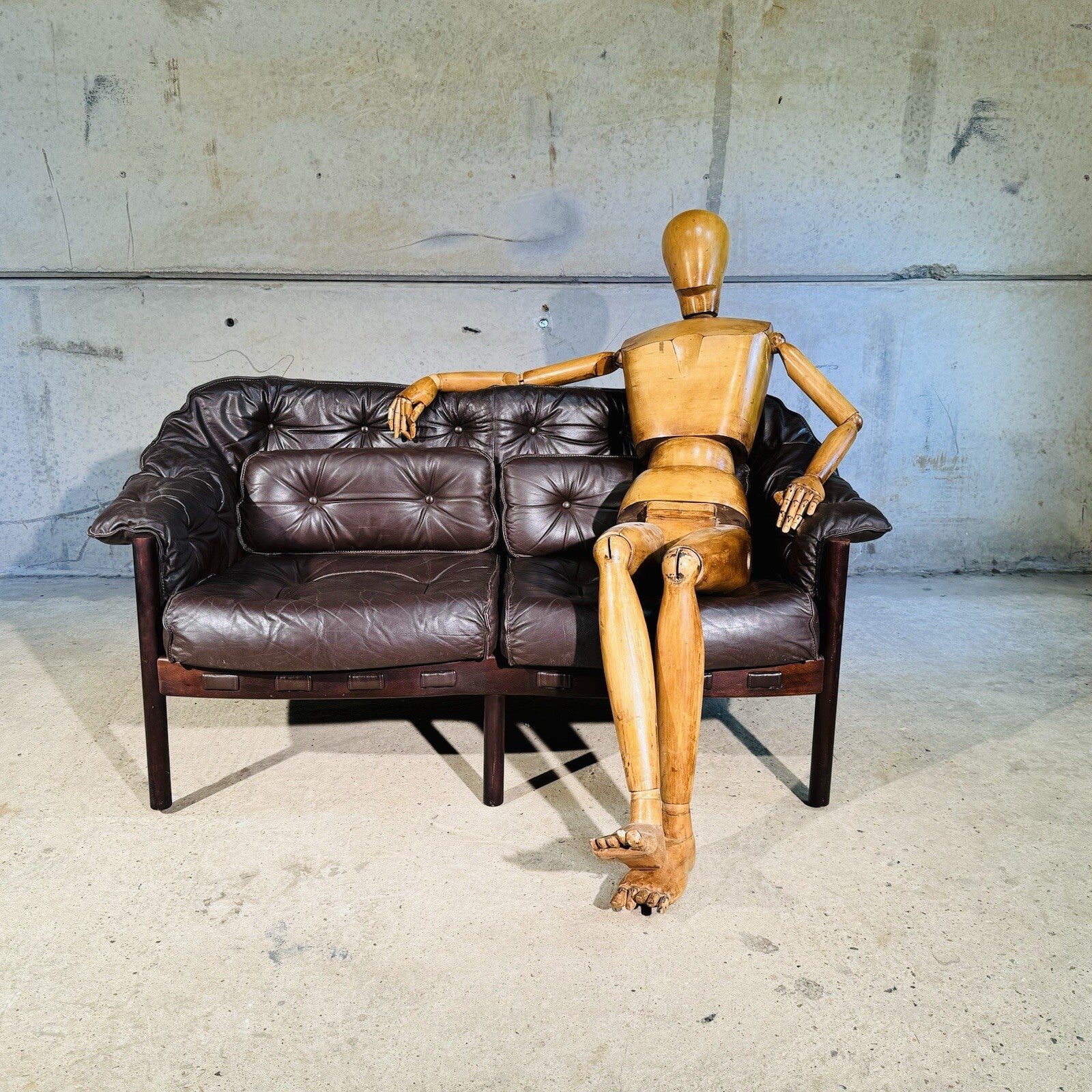Arne Norrell Sofa Suite for Coja - Two-Seater + Three-Seater Brown Leather
