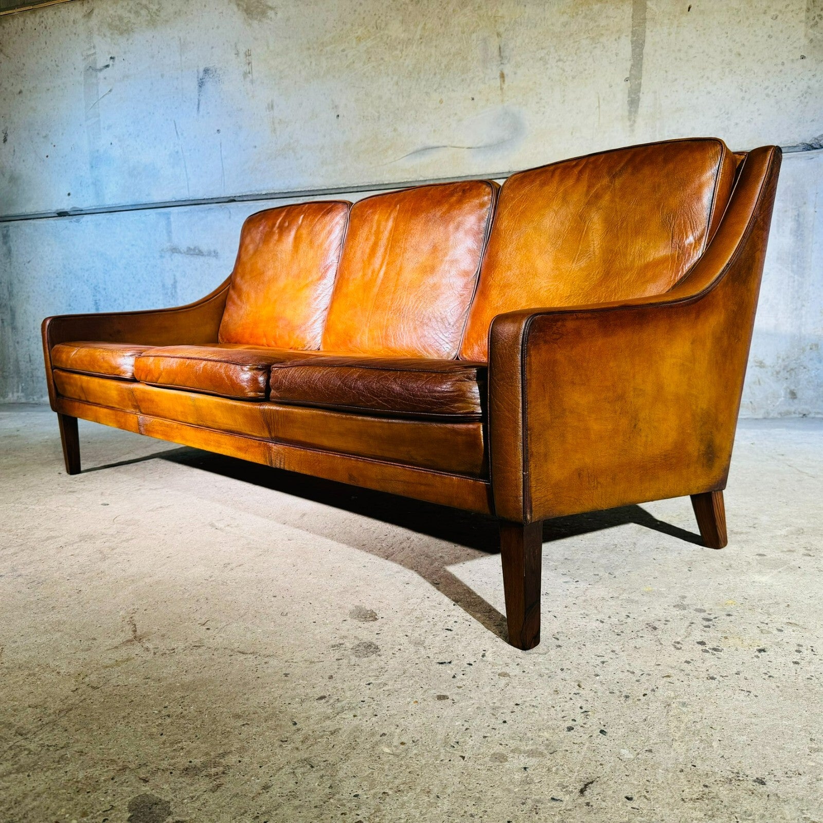 Vintage Arne Norell Leather Sofa (1970s) – Swedish Design Masterpiece