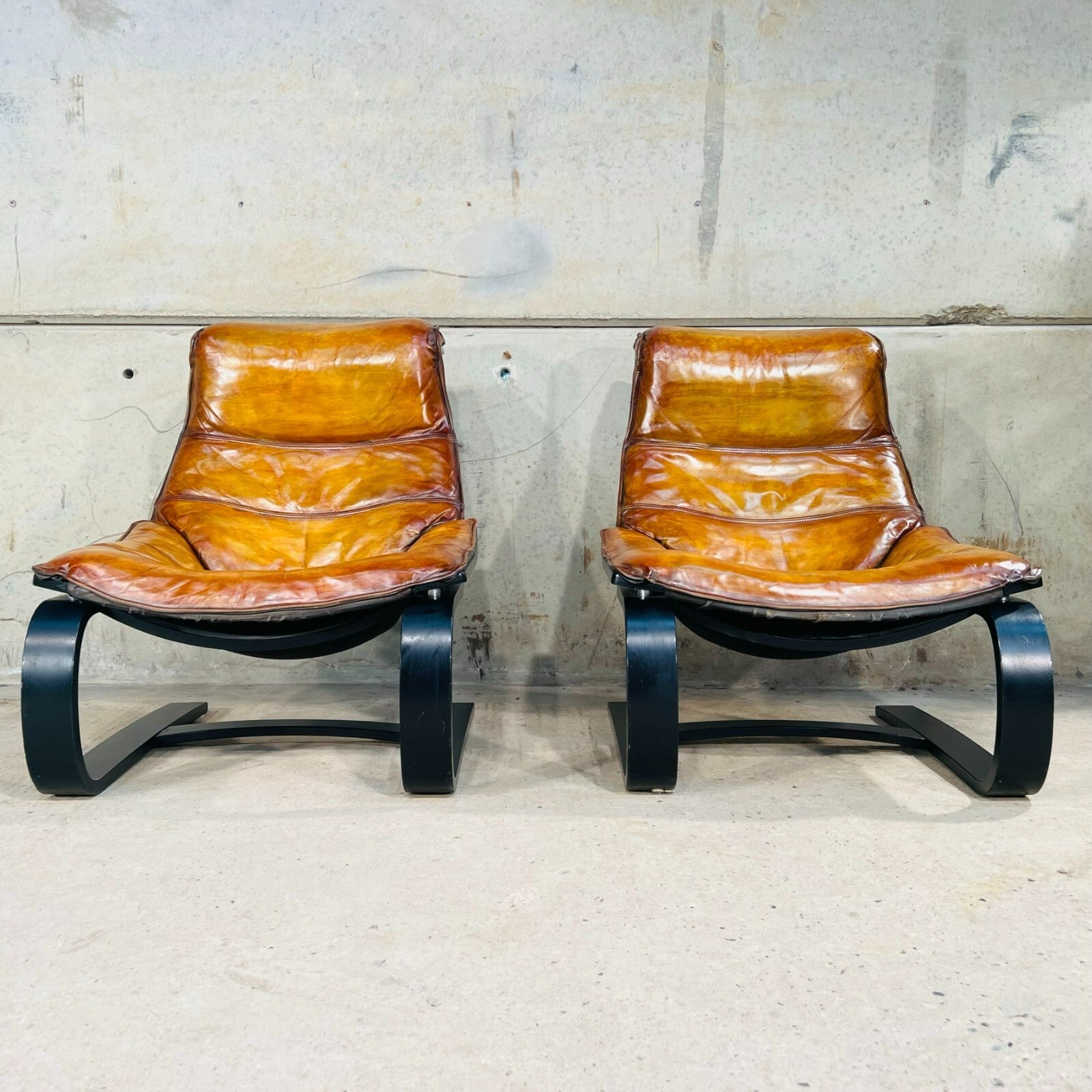 A Rare Pair of Vintage 1970s Swedish Design Nelo Chairs by Ake Fribyter
