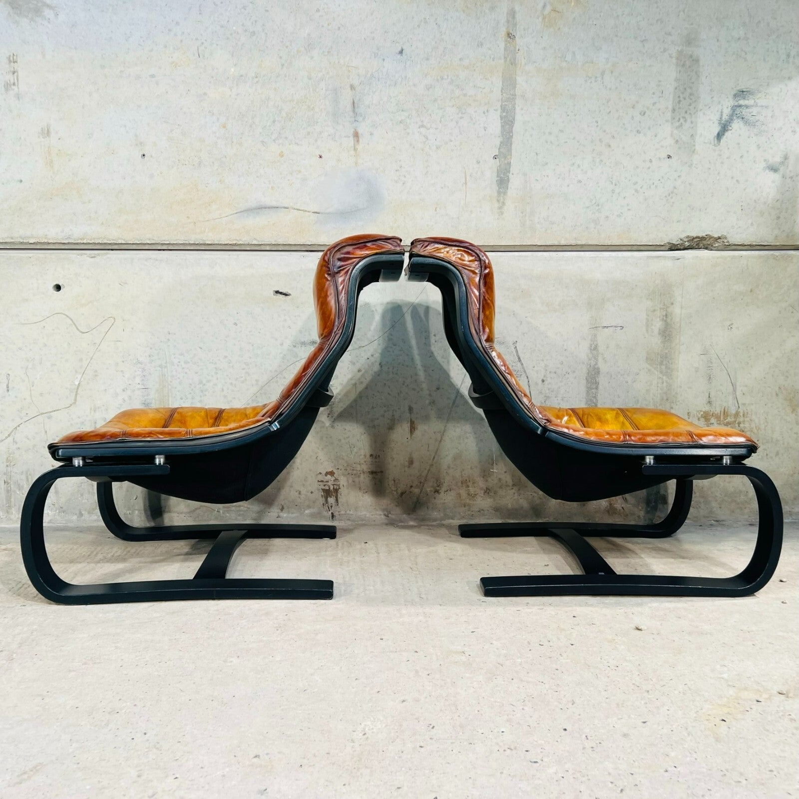 A Rare Pair of Vintage 1970s Swedish Design Nelo Chairs by Ake Fribyter