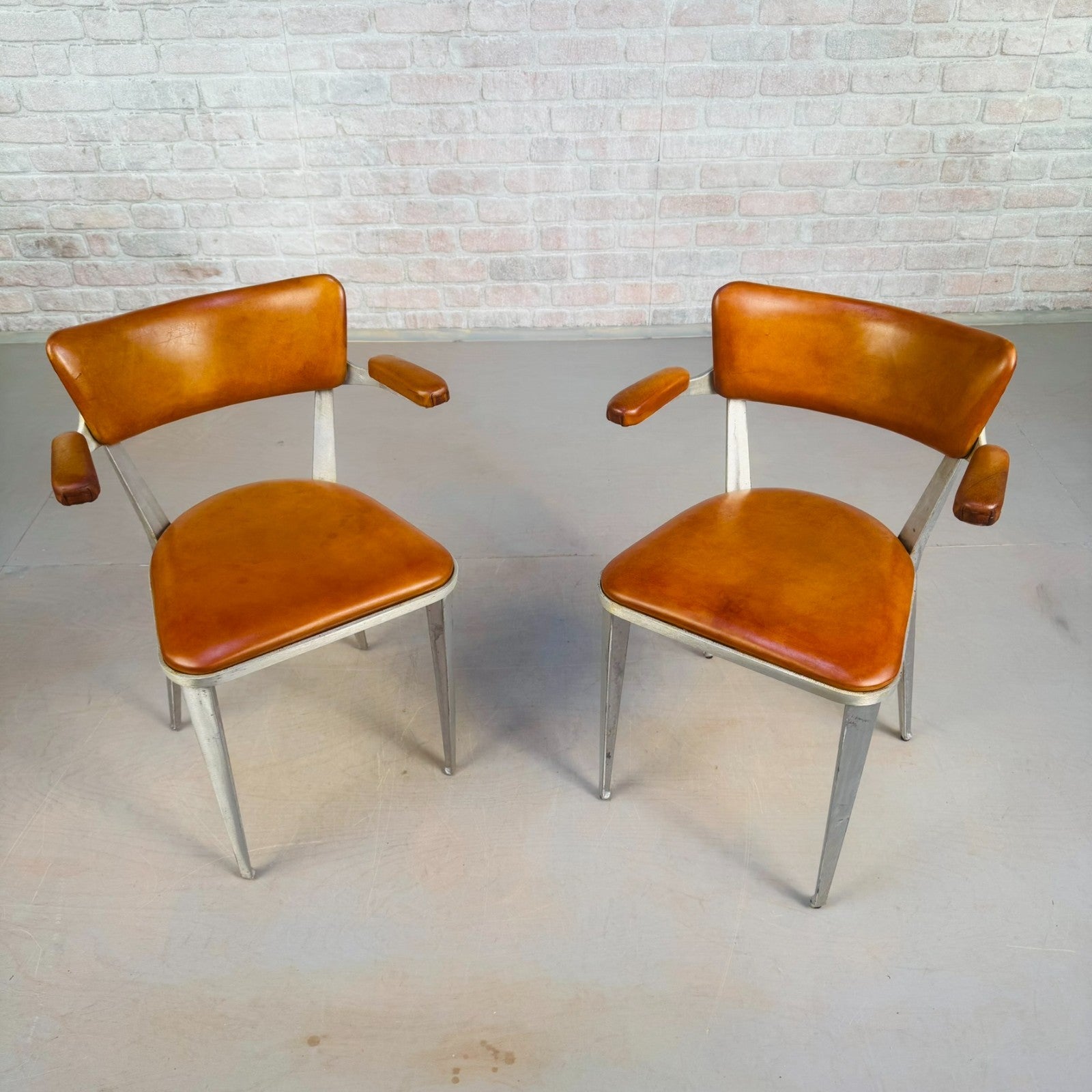 Set of 10 Ernest Race BA3 Dining Chairs – Tan Leather Mid-Century Modern Icons
