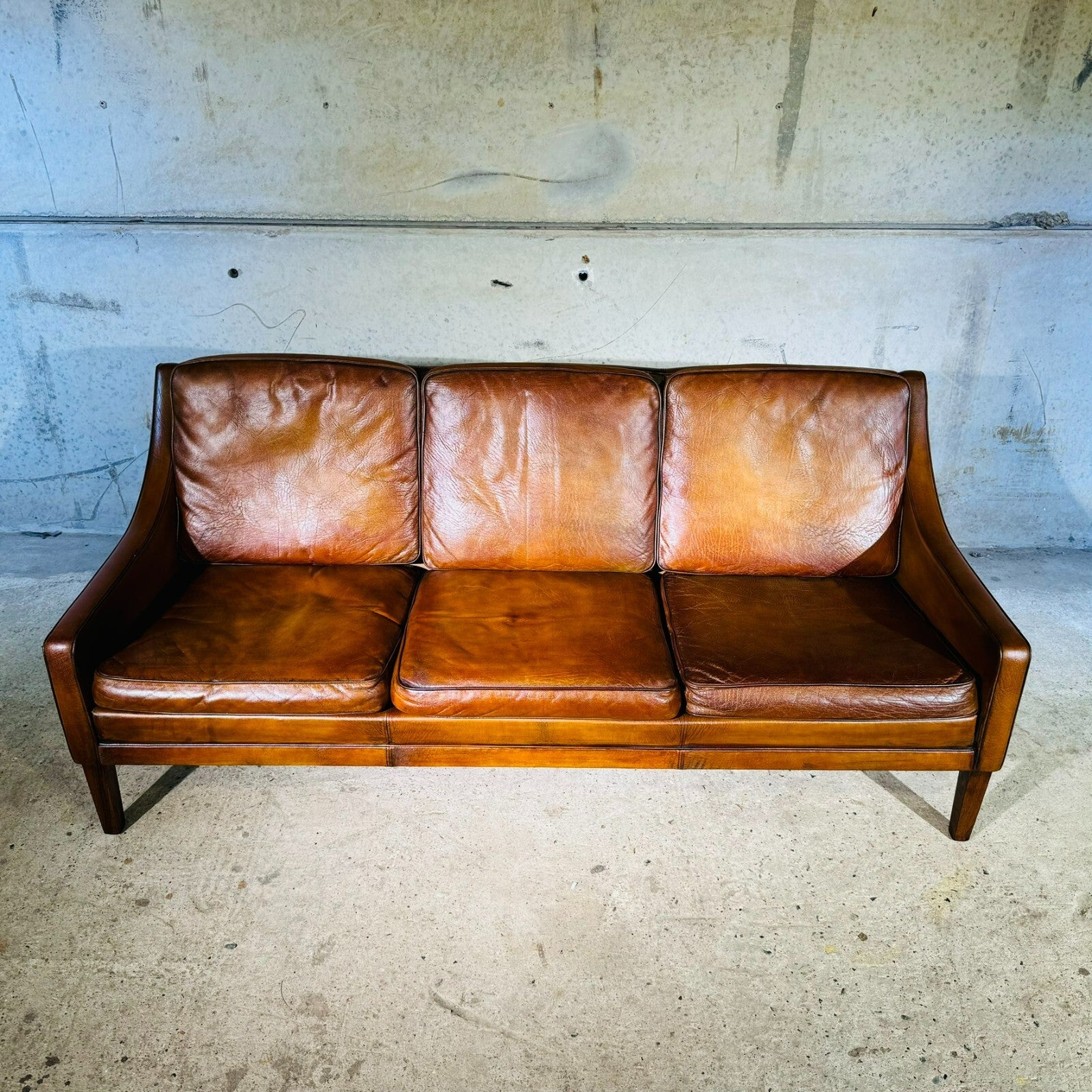 Vintage Arne Norell Leather Sofa (1970s) – Swedish Design Masterpiece