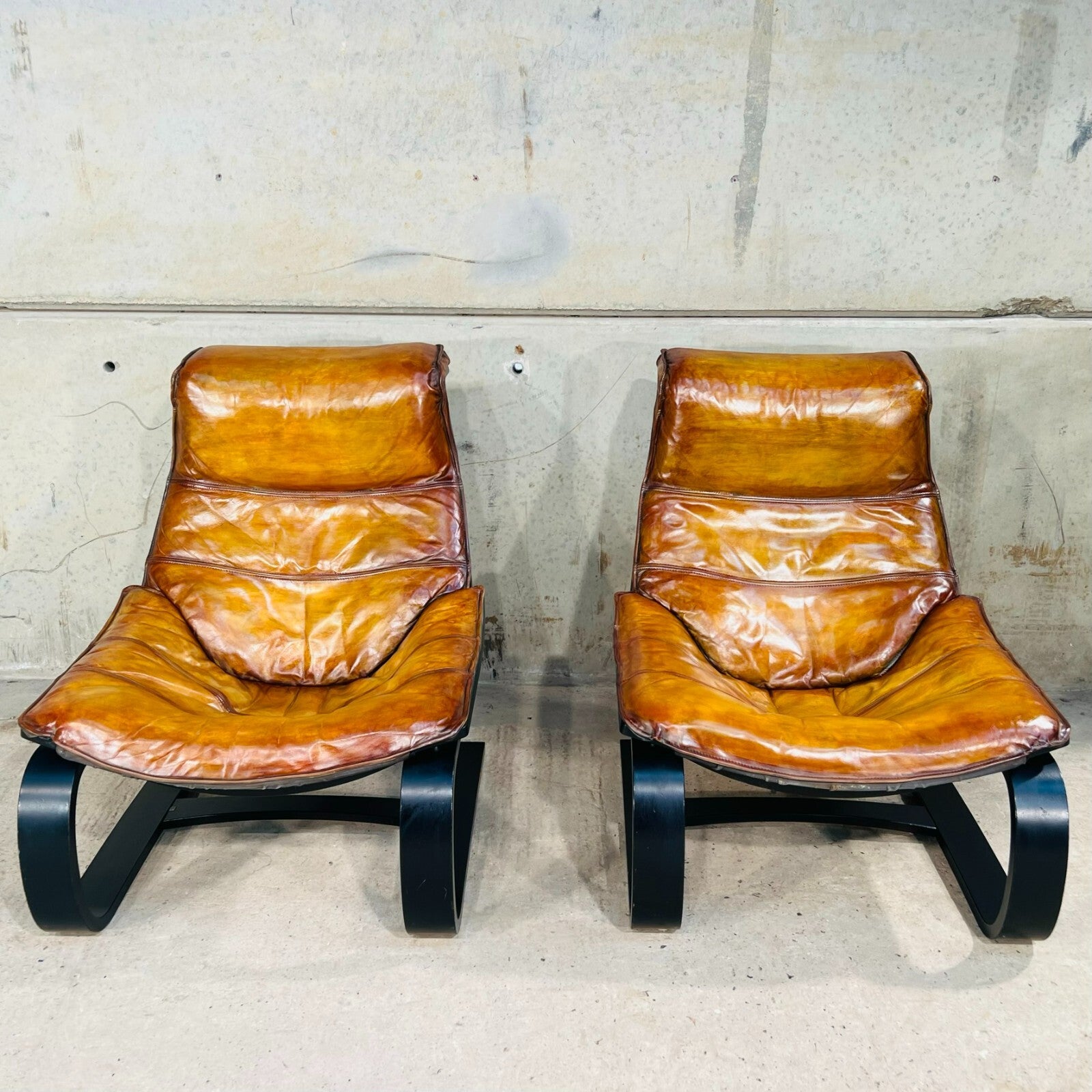 A Rare Pair of Vintage 1970s Swedish Design Nelo Chairs by Ake Fribyter