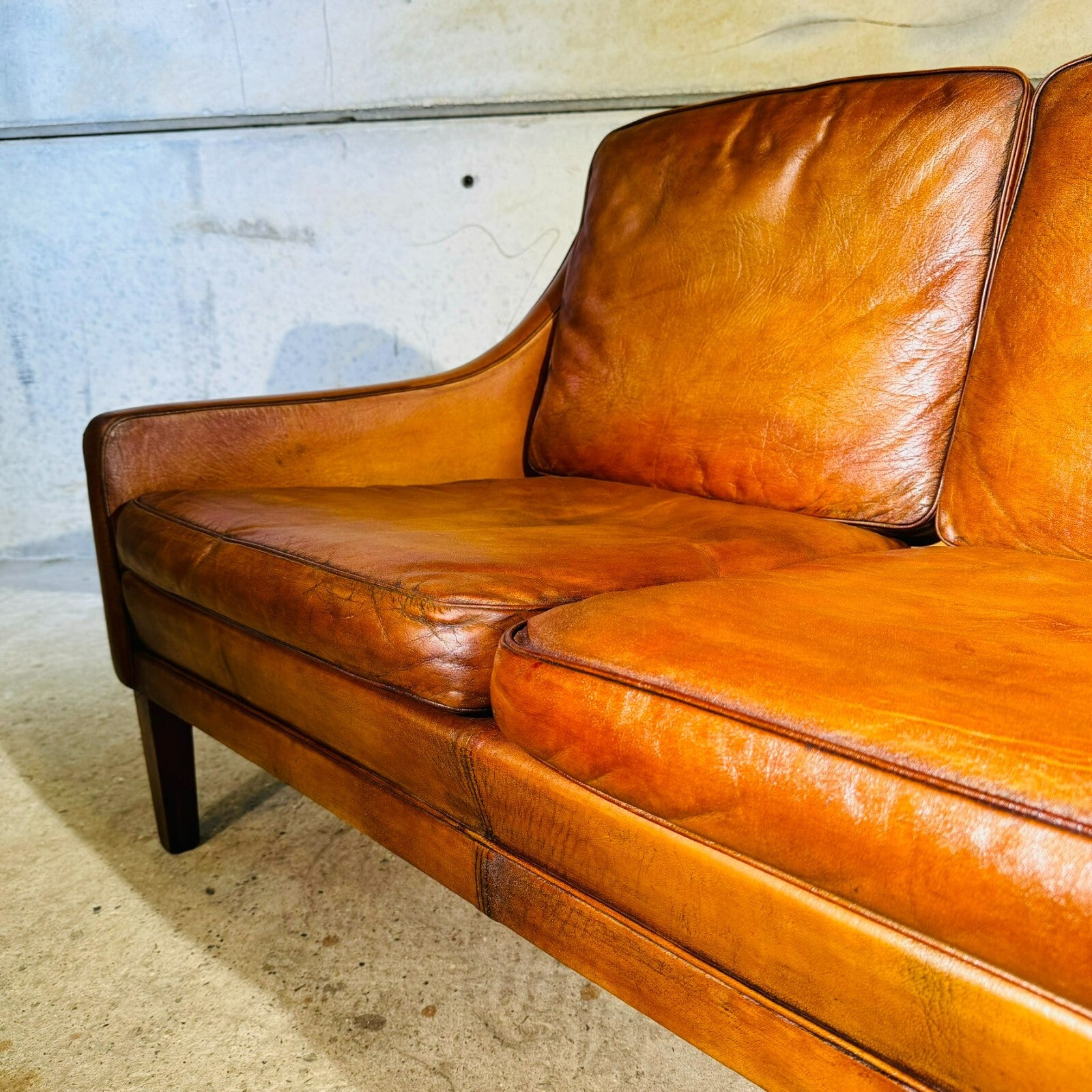 Vintage Arne Norell Leather Sofa (1970s) – Swedish Design Masterpiece