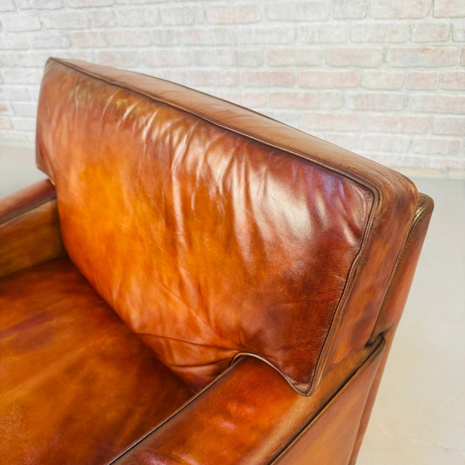 Pair of Arne Norell Swedish Tan Leather Lounge Chairs