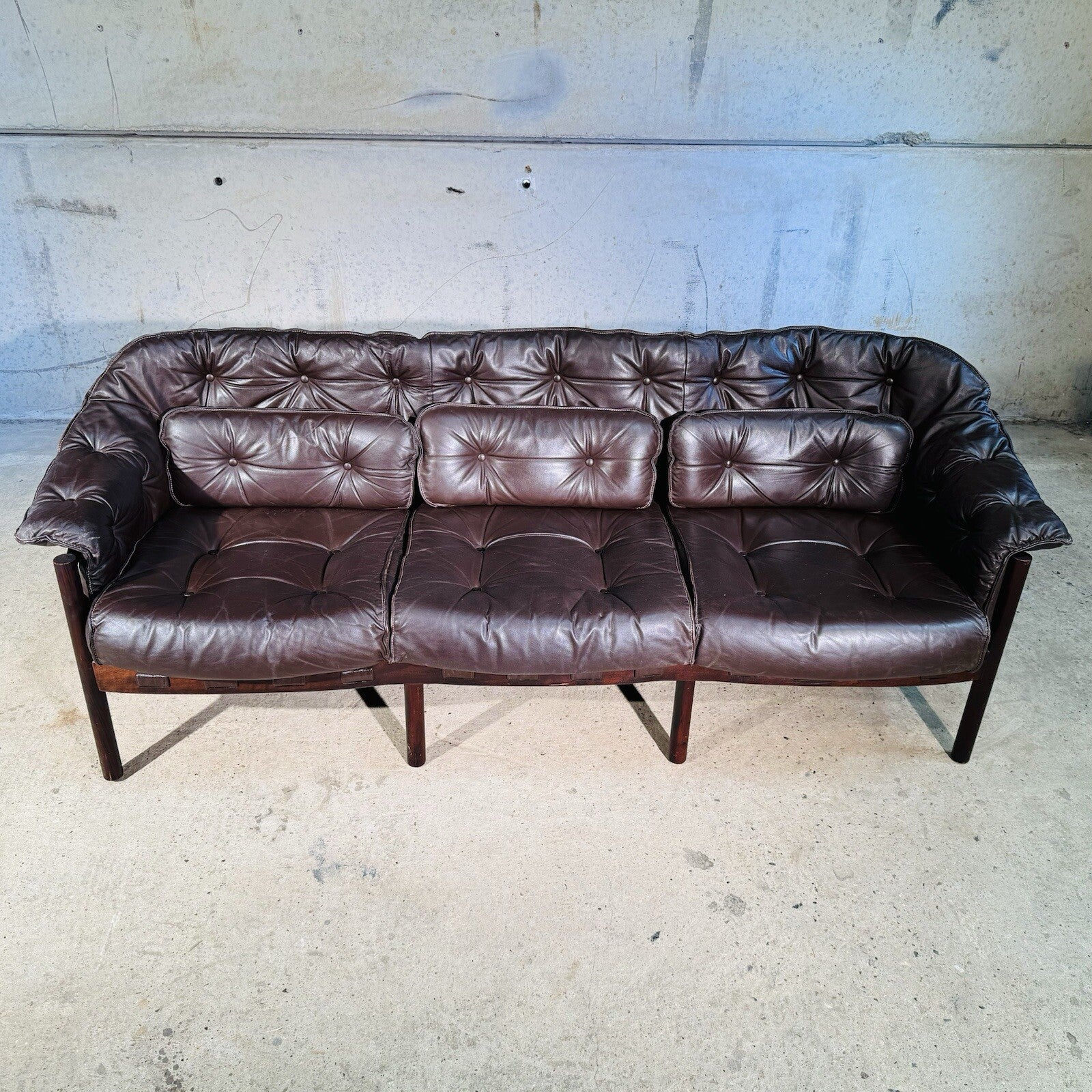 Arne Norrell Sofa Suite for Coja - Two-Seater + Three-Seater Brown Leather
