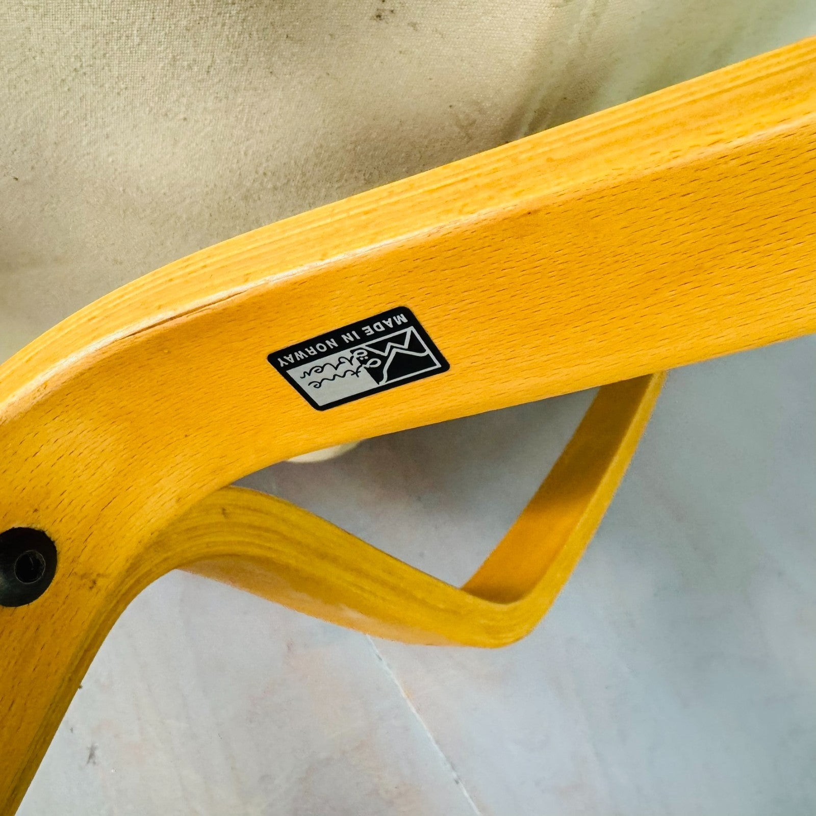 Vintage Norwegian Tan Leather Falcon Chair by Vatne Møbler