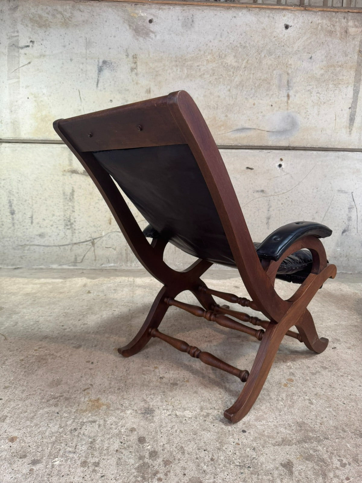 Pair of 1940s Spanish Slipper Chairs with Footstool – Pierre Lottier for Valenti