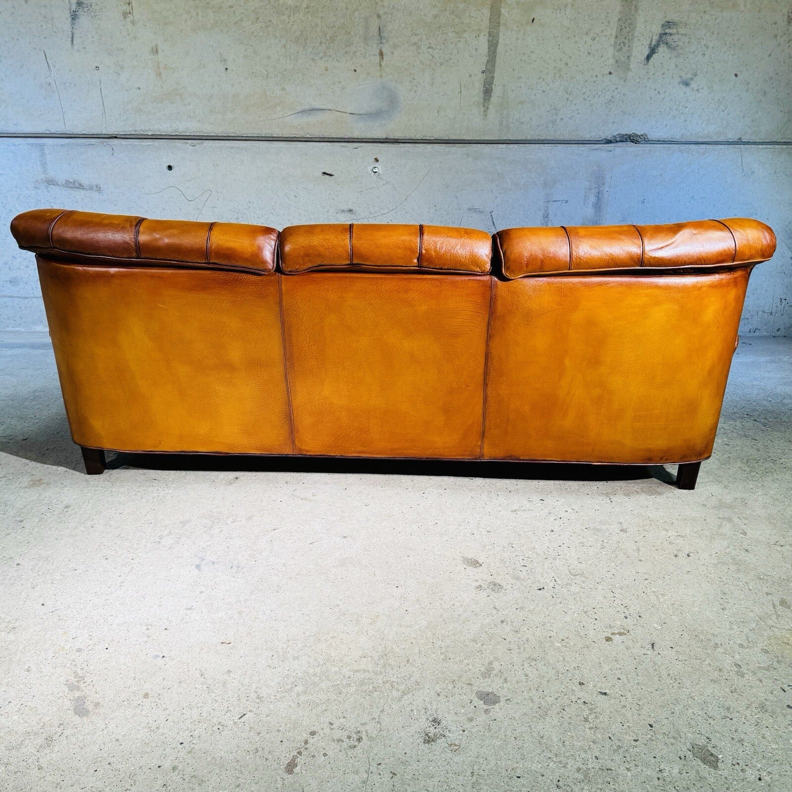 Exceptional Three-Seater “Jupiter Tan Leather Sofa by Arne Norell Sweden