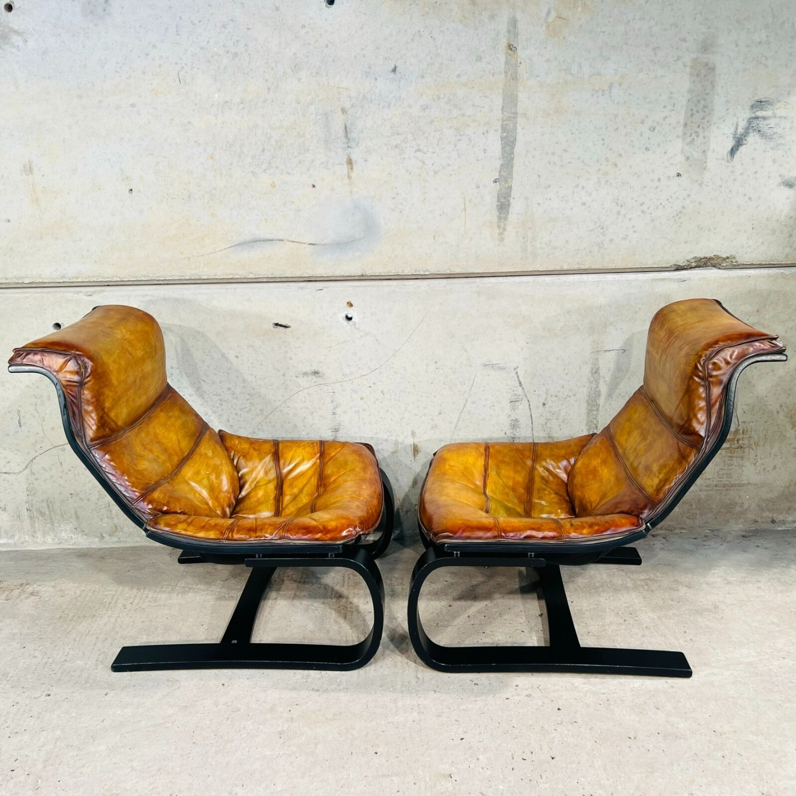 A Rare Pair of Vintage 1970s Swedish Design Nelo Chairs by Ake Fribyter