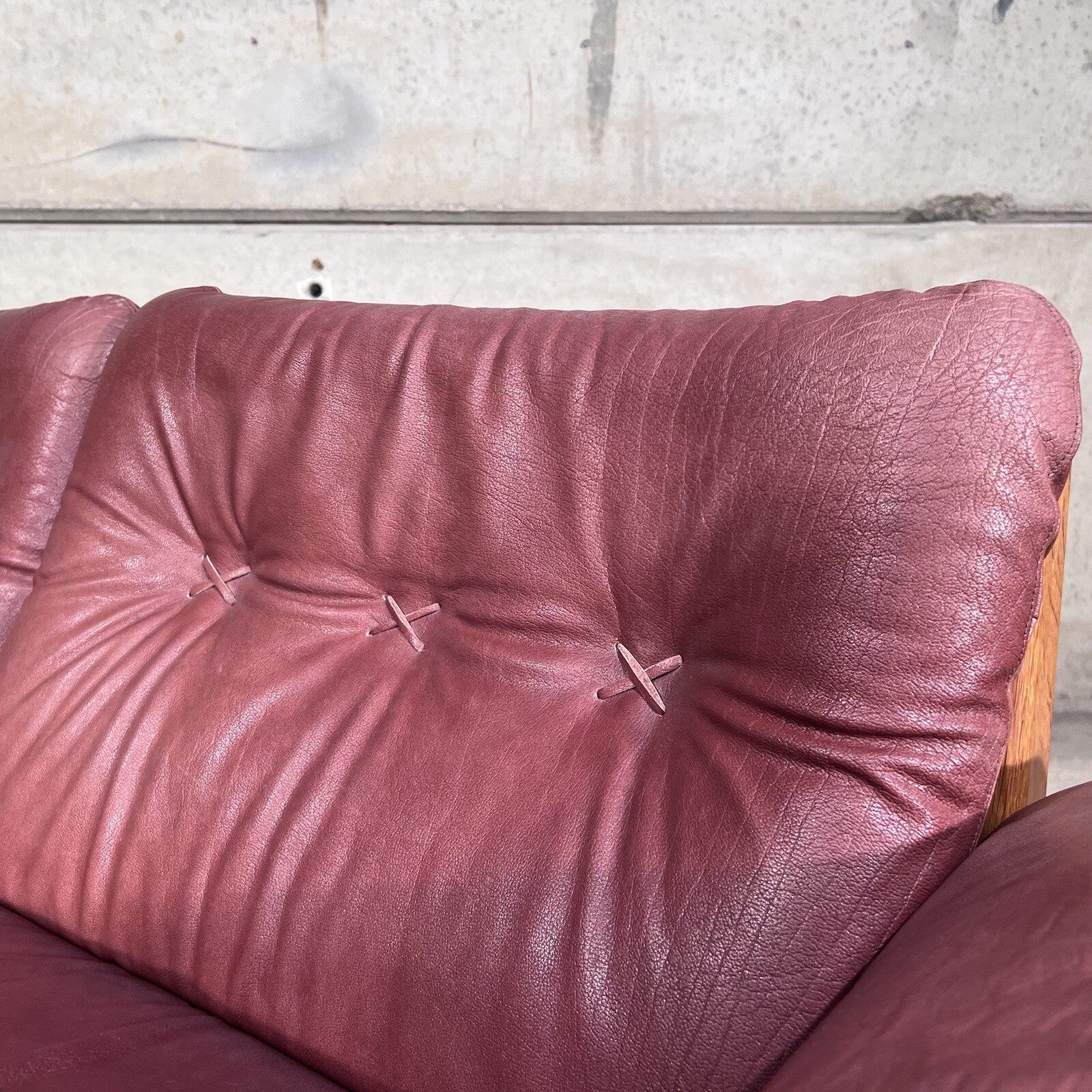 A Superb 1970s De Sede  two-seater Mauve leather sofa